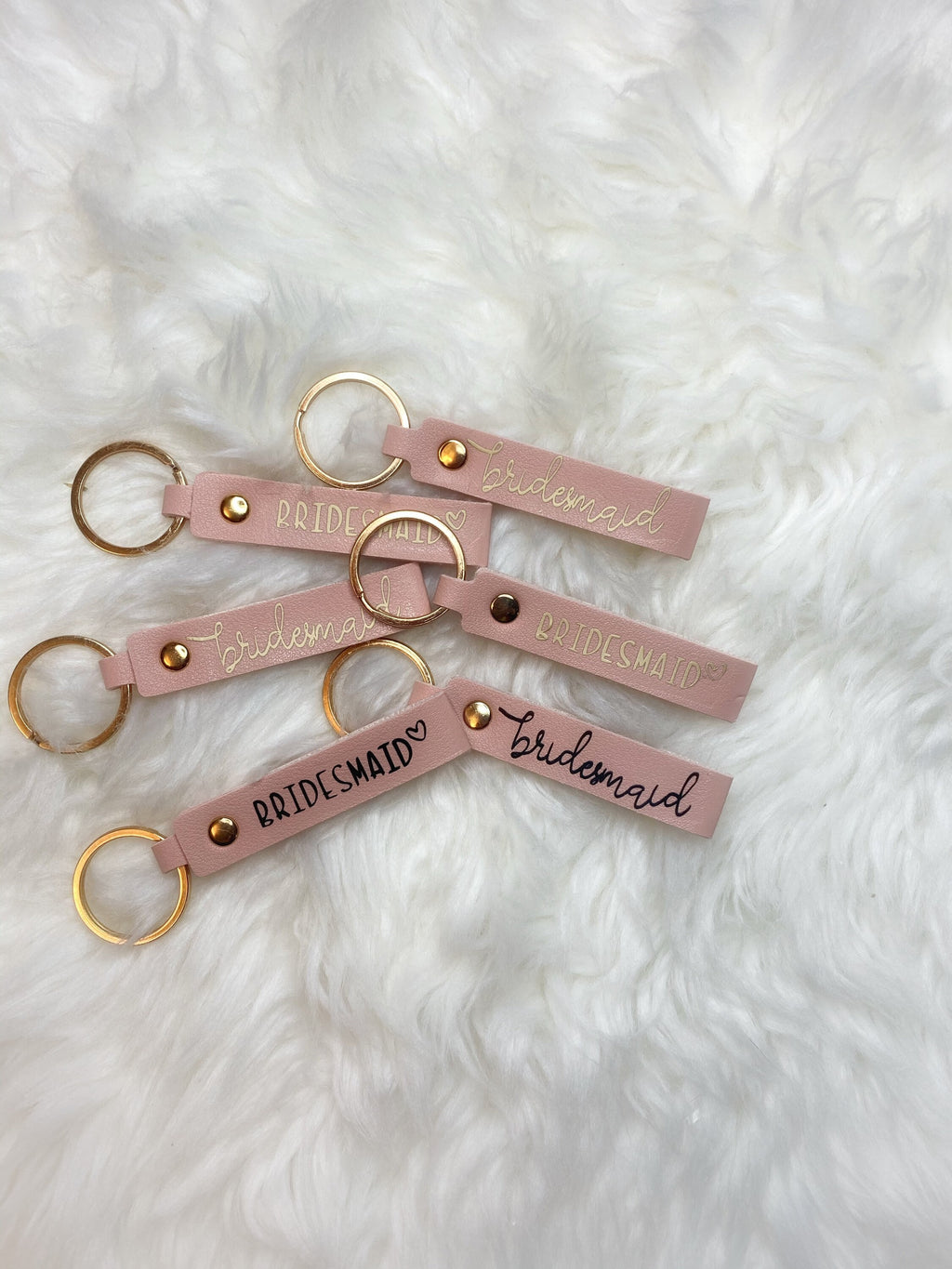 Bridesmaid keychain!-light pink