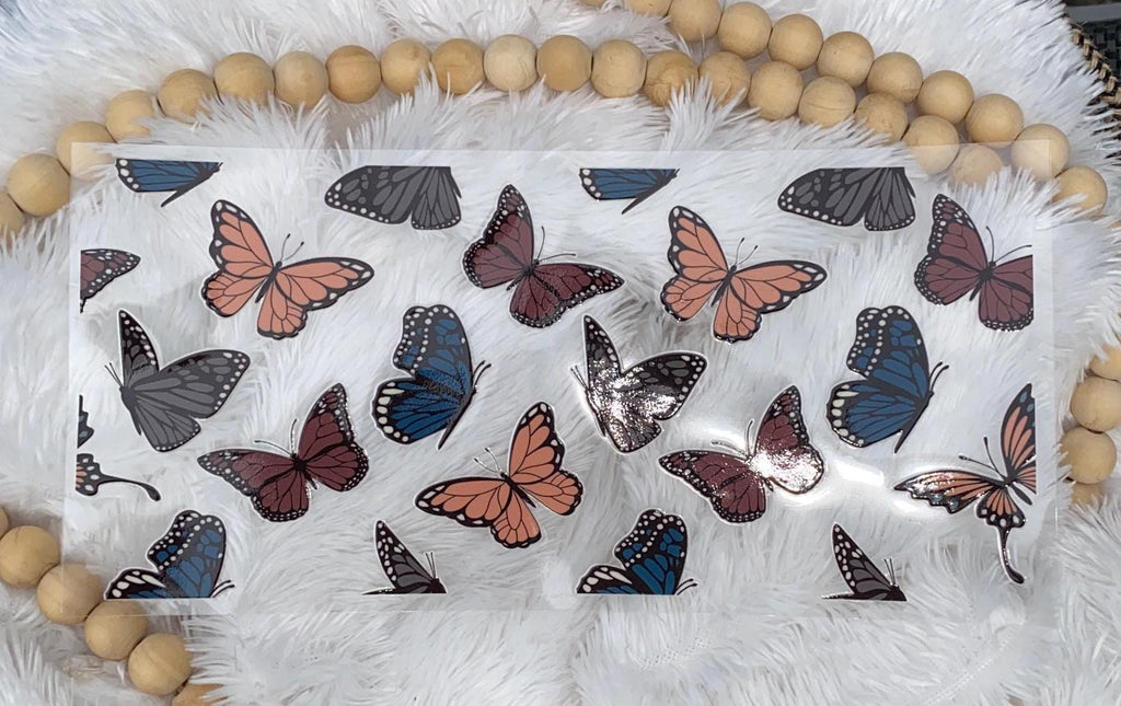 Fall Butterfly 16oz Cup Wrap: UV DTF Decal