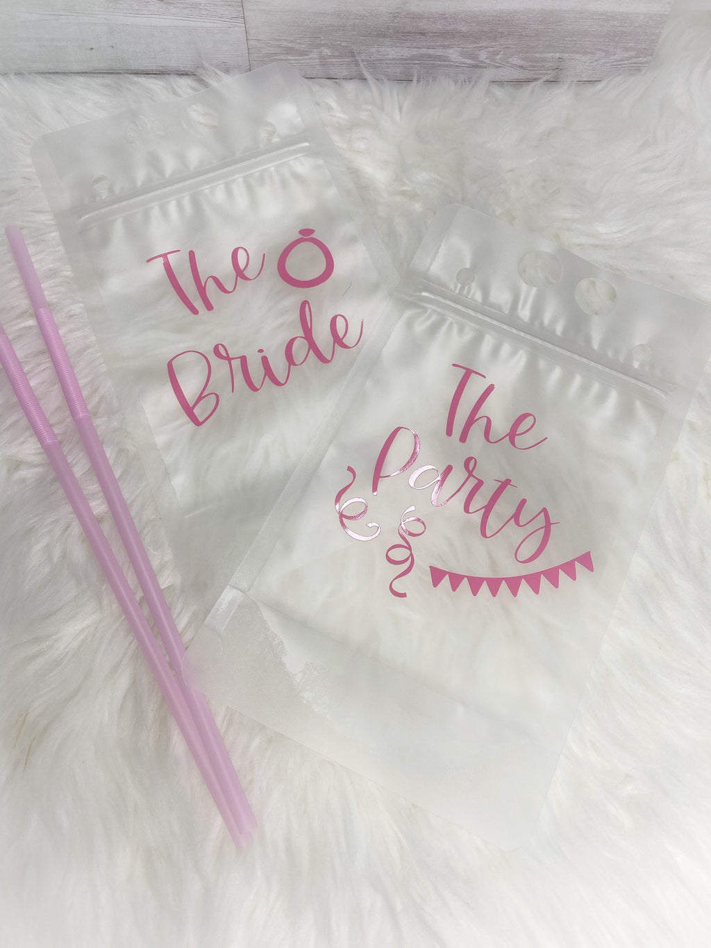Personalized Bachelorette Drink Pouches: Bridal Party Favors