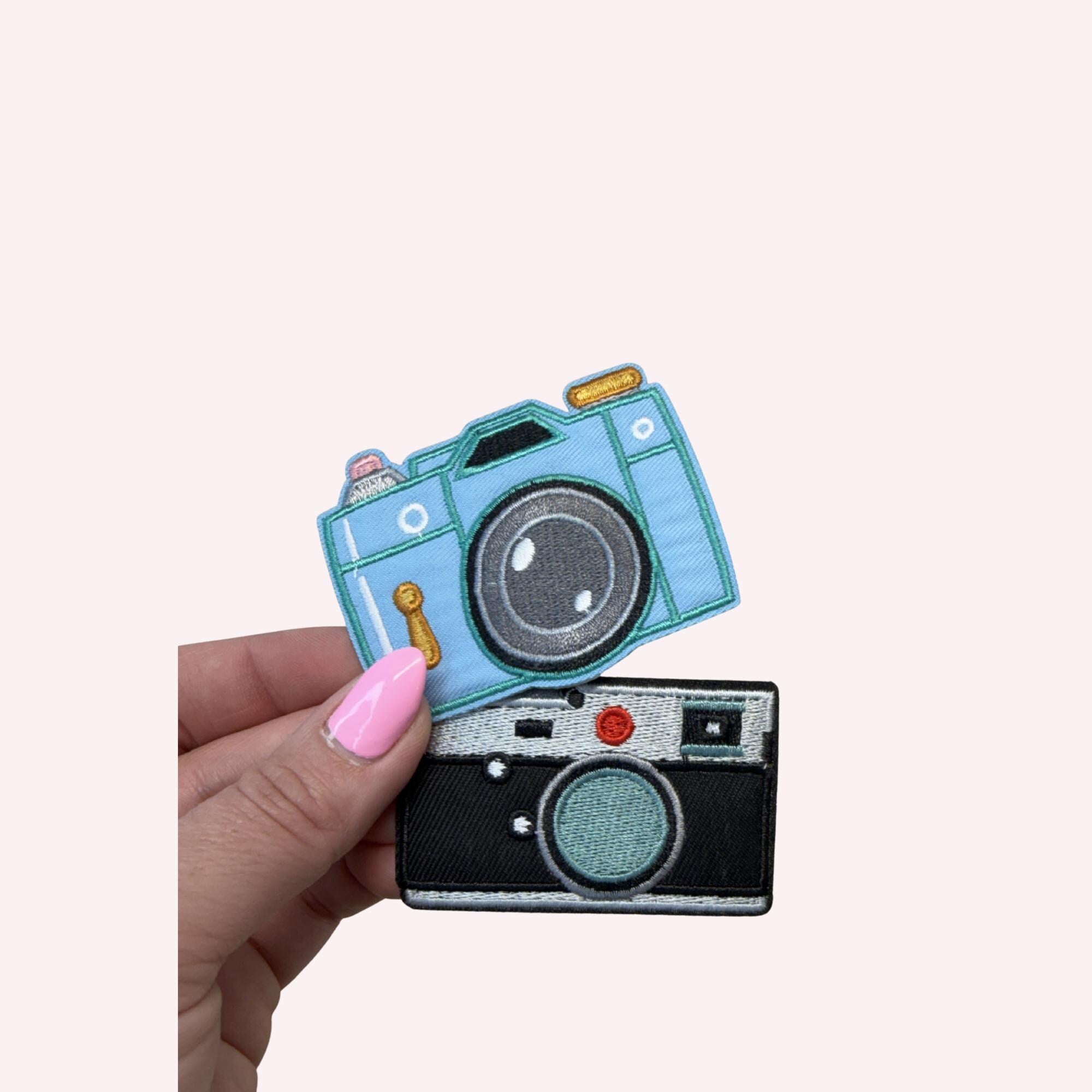 Camera Iron-On Patch, Classic & Turquoise Options Cute Aesthetic Embroidered Patch for Jackets, Bags, Hats