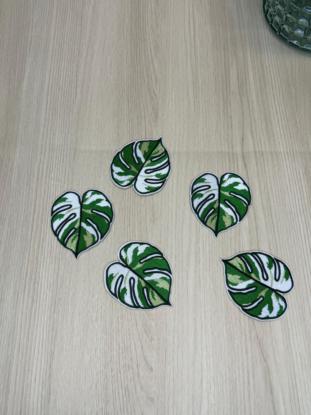 Monstera Leaf Iron-On Patch – Small Tropical Plant Embellishment