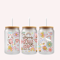 Jesus Fills My Cup Wrap | Pastel Christian Cup Wrap | Faith-Based 16 oz Libbey Glass Wrap