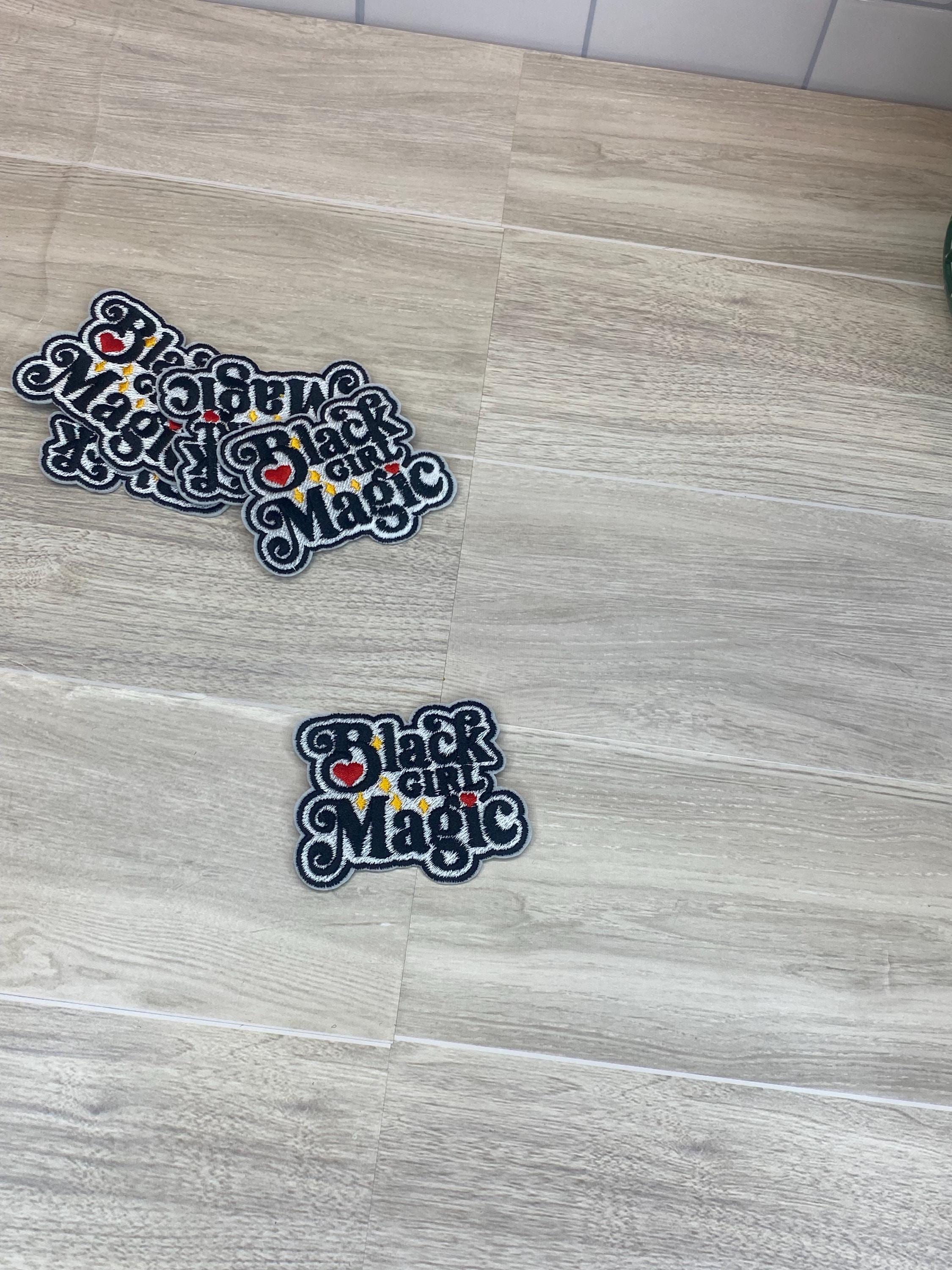 Black Girl Magic Iron-On Patch - Embroidered Applique (3.1 inches)