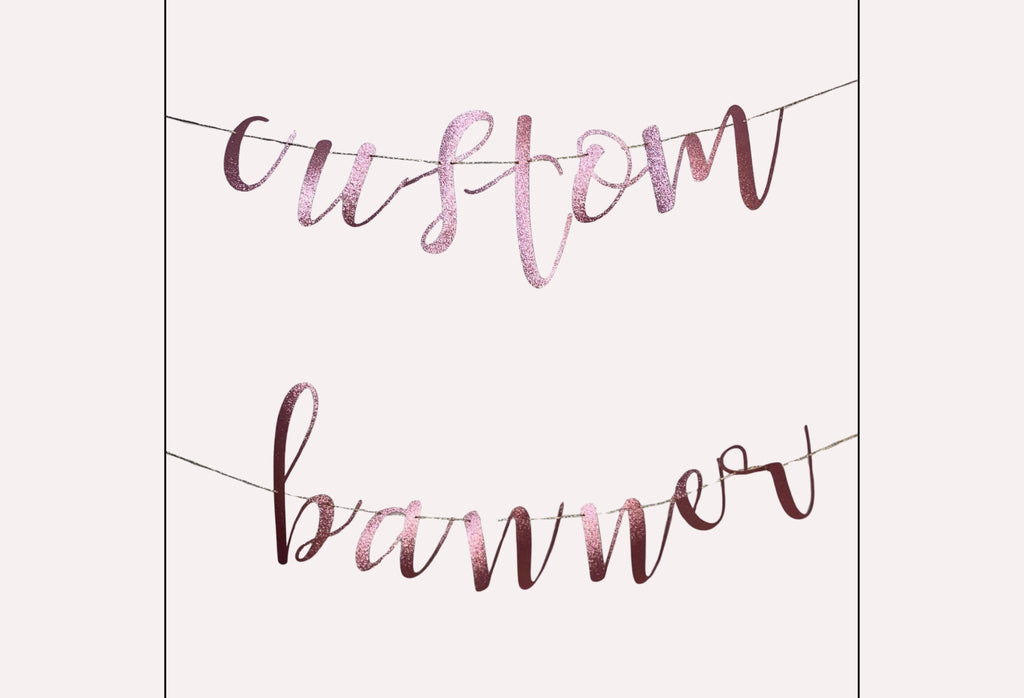 Personalized Glitter Cardstock Banner: Custom Party Decoration