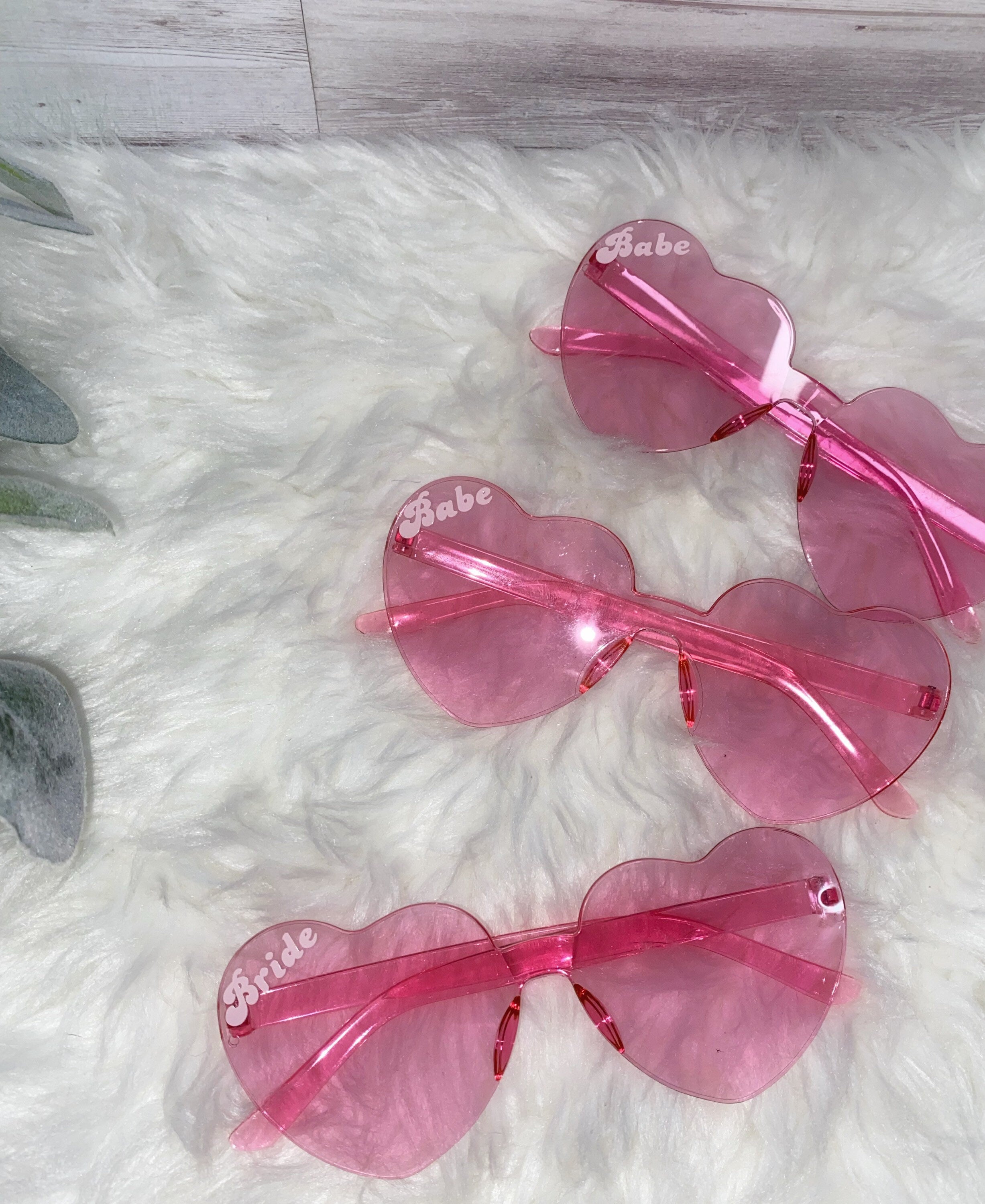 Bachelorette Party Sunglasses: Bride/Babe Pink Sunnies