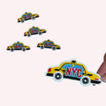 NYC Taxi Cab Embroidery Patch | Iron-On Applique 2-3.5 inches