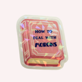 How to Deal with Morons Sticker | Funny Pink Book Holographic Sticker | Sarcastic Book Lover Sticker | Water-Resistant Sticker