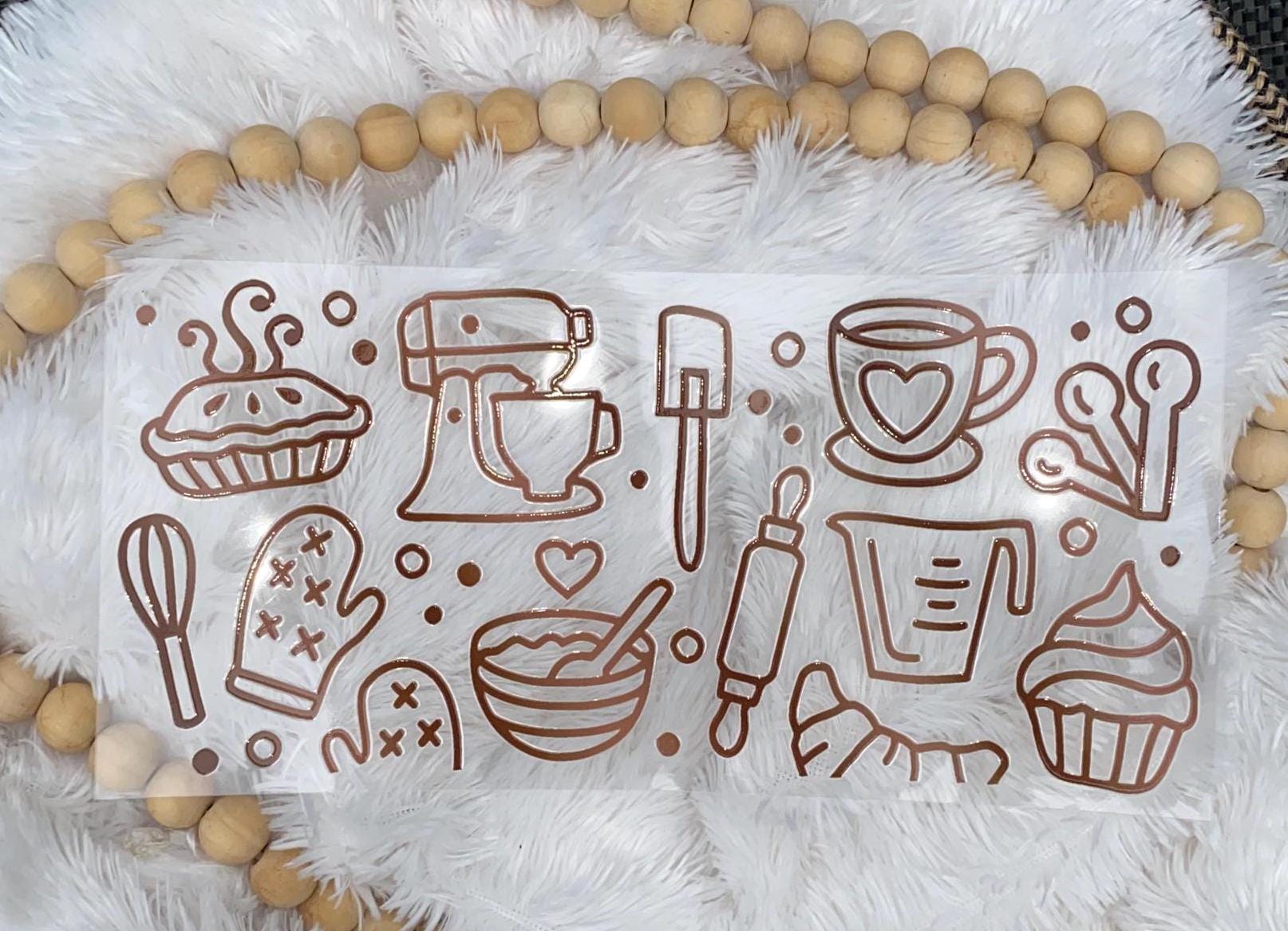 Baking Theme UV DTF 16oz Wrap: Tumbler Decal