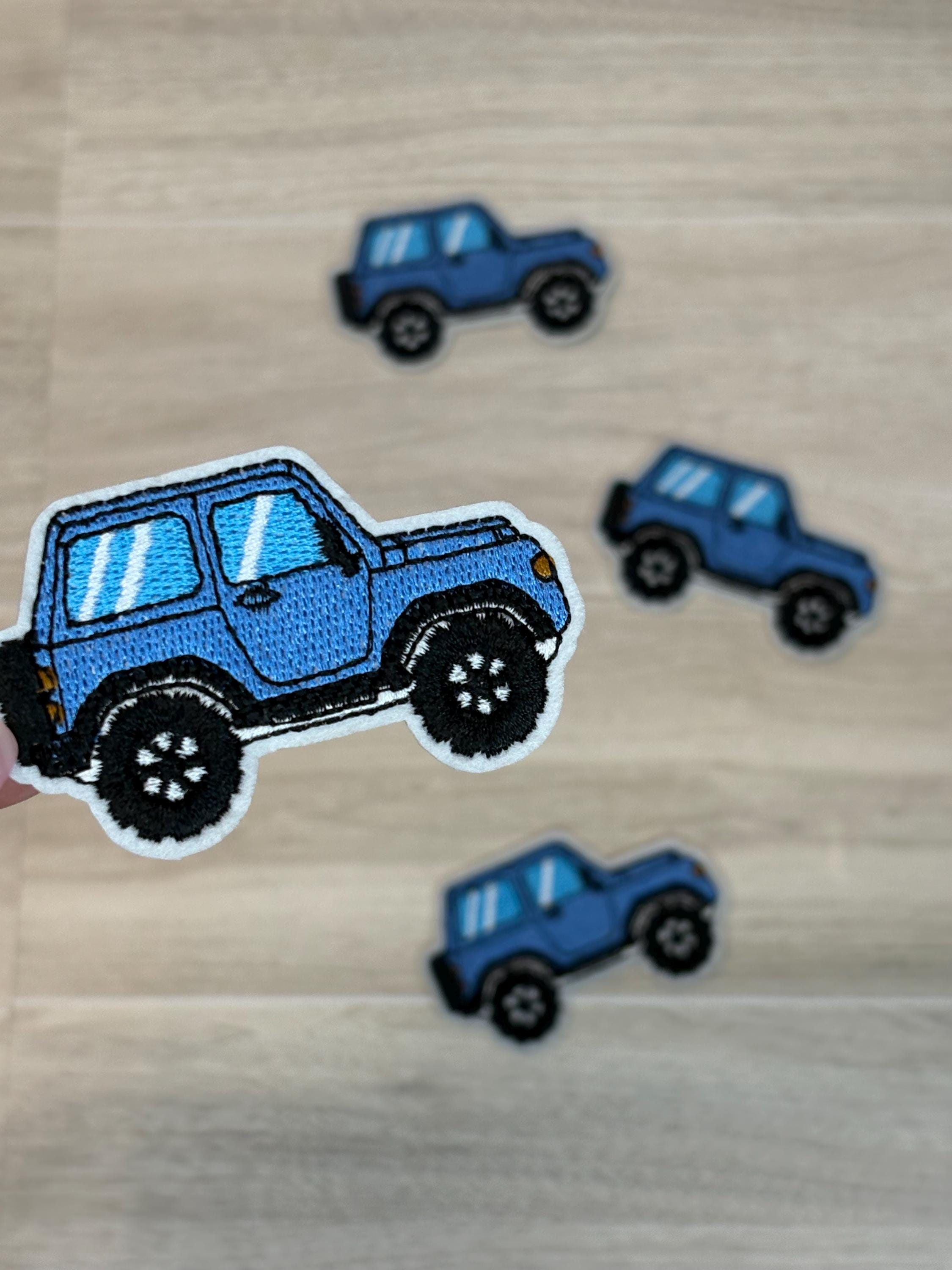 Blue Truck Embroidery Patch | Iron-On Applique  (3.1 inches)