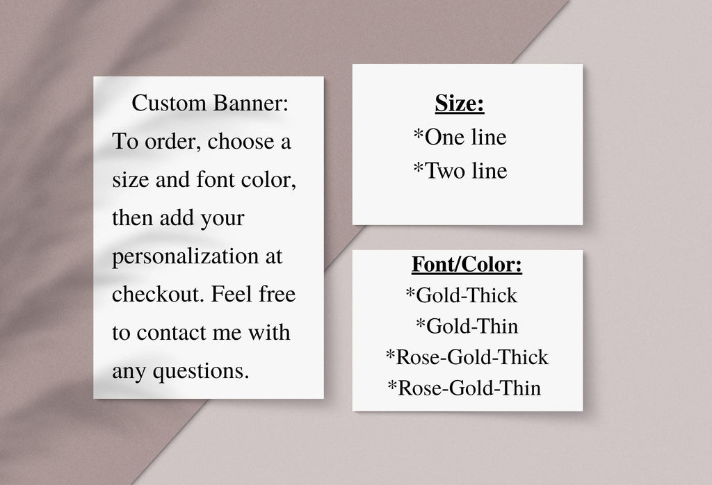 Personalized Glitter Cardstock Banner: Custom Party Decoration