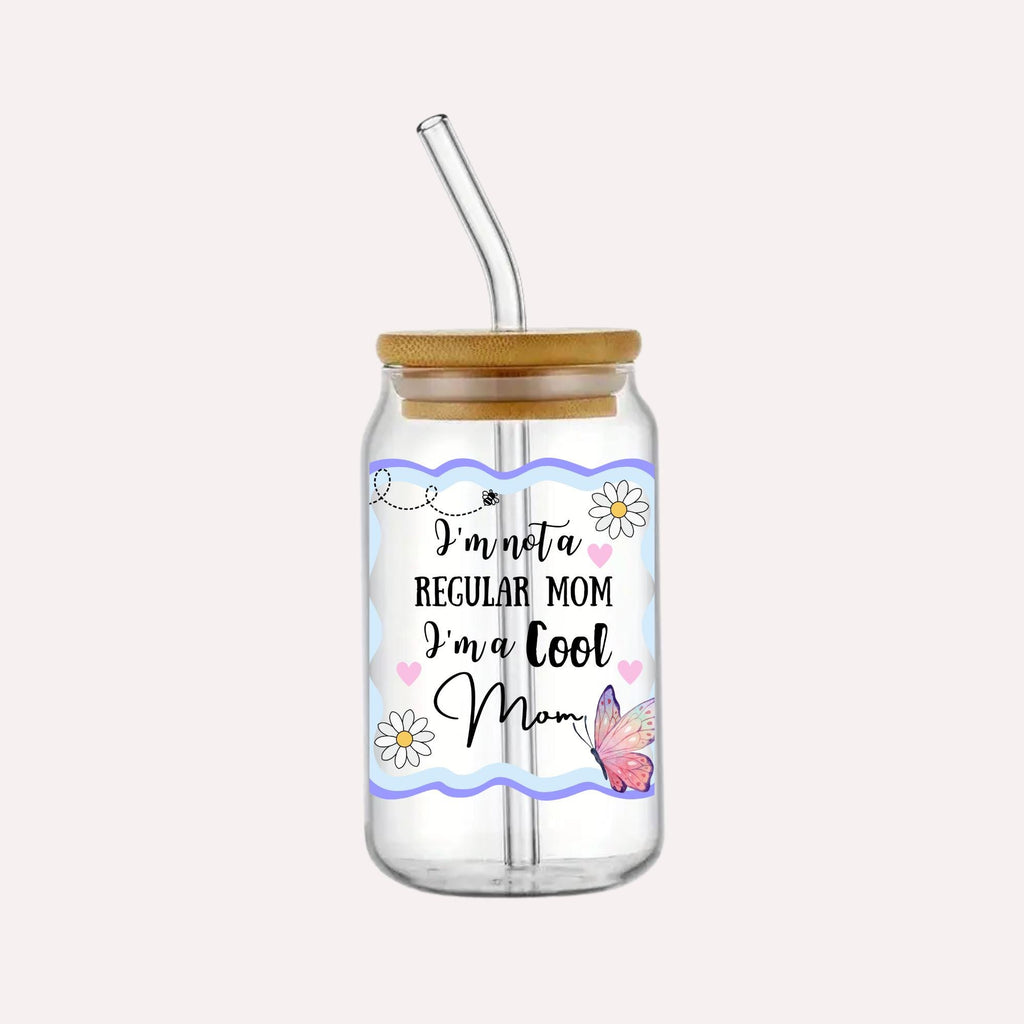 Cool Mom Vibes, 4x4” UV DTF Cup Decal, Trendy Cup, Gift for Moms, Cool Mom