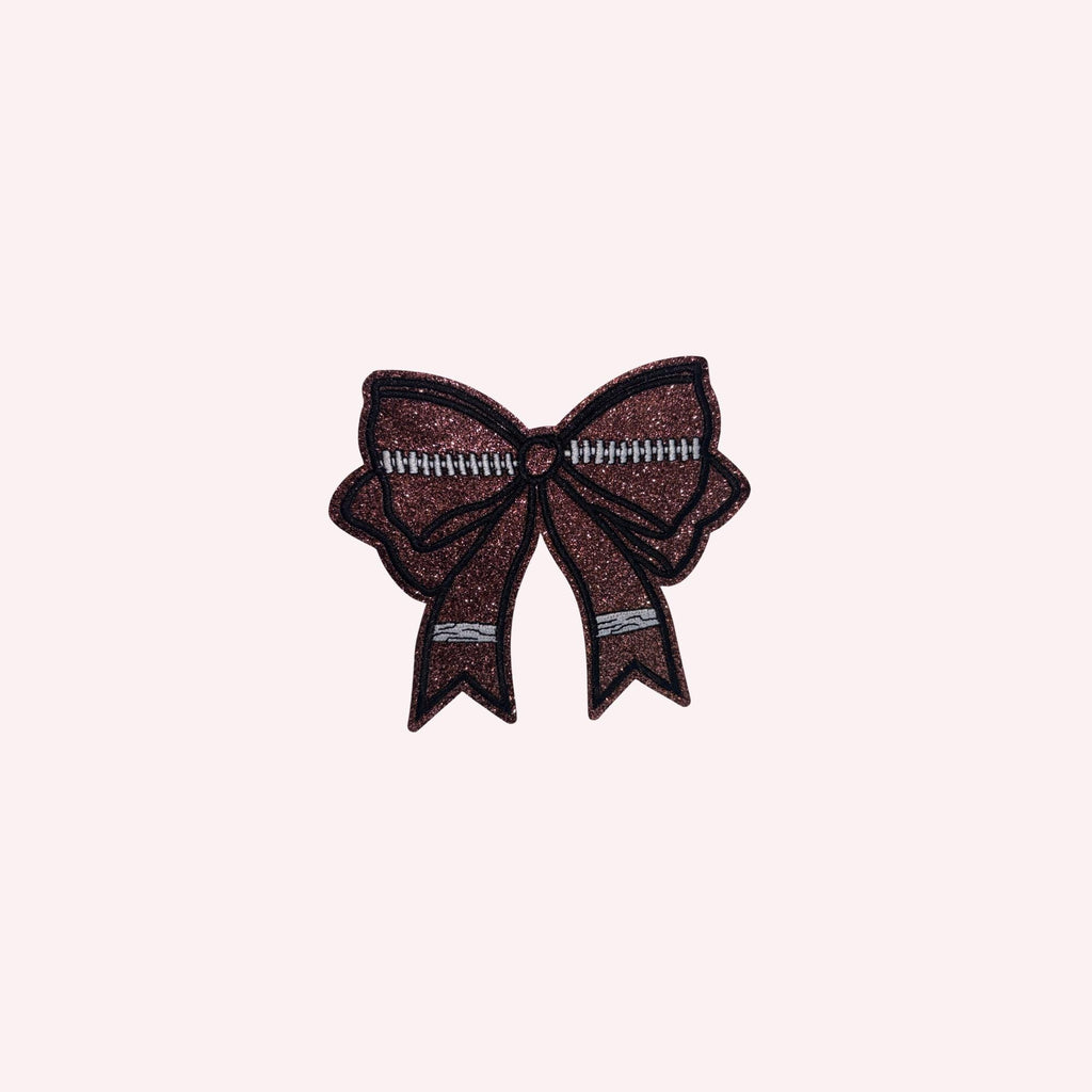Glitter Embroidery Bow Patch | Baseball patch, Football patch. (4–6”)