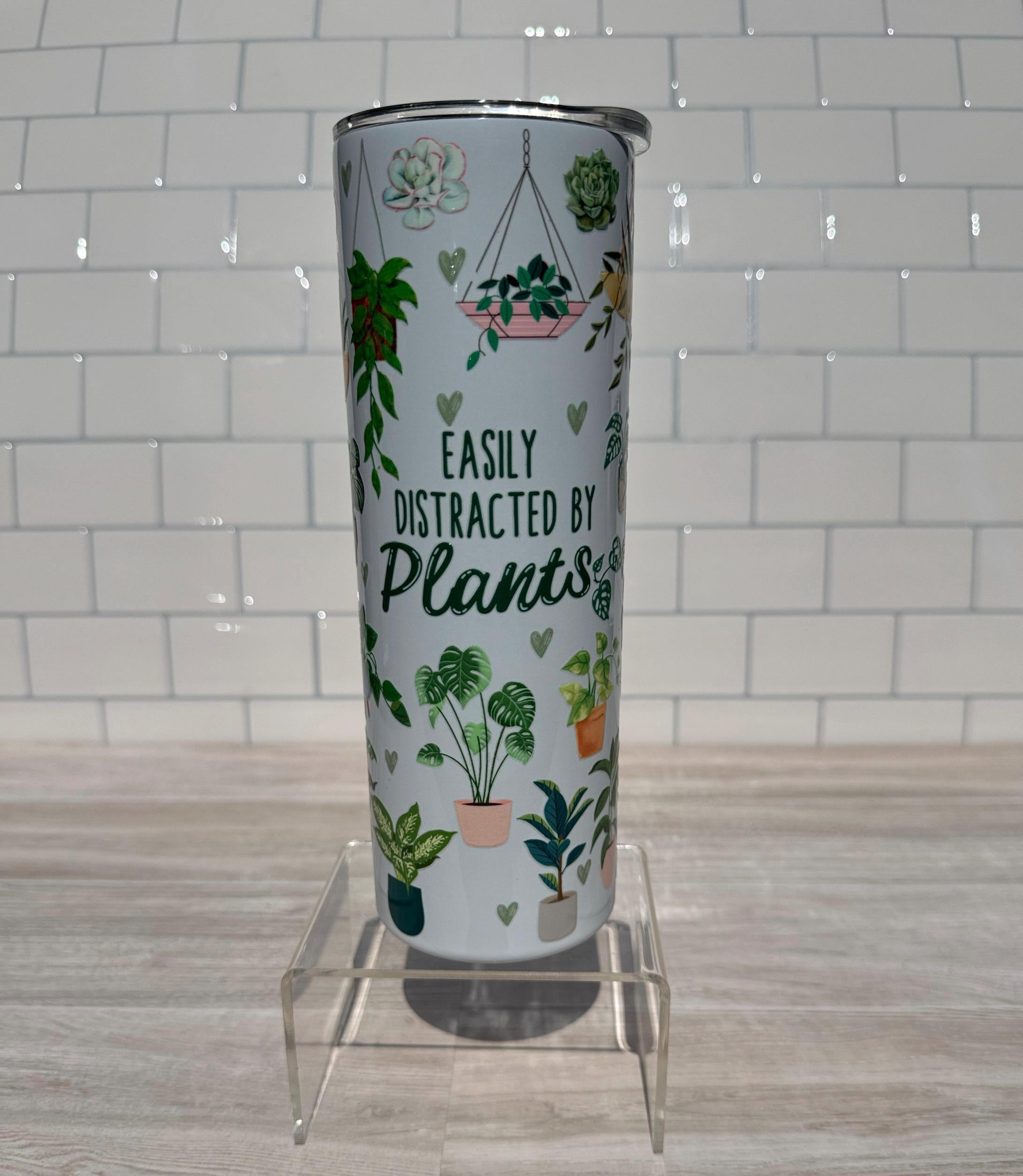 Plant Lover Tumbler: Easily Distracted by Plants, Botanical Drinkware