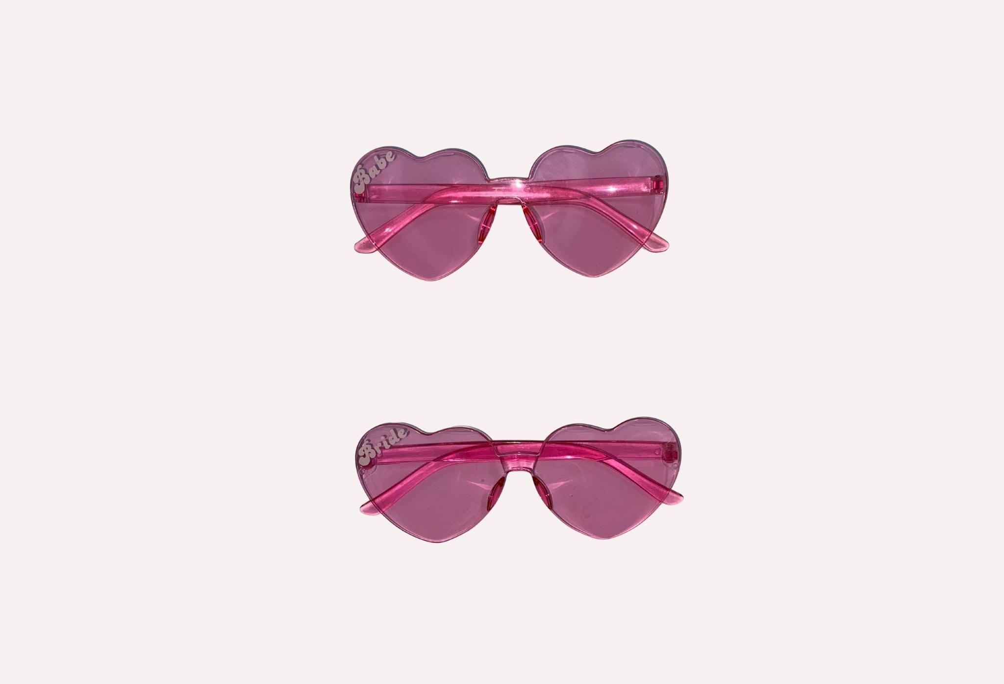 Bachelorette Party Sunglasses: Bride/Babe Pink Sunnies