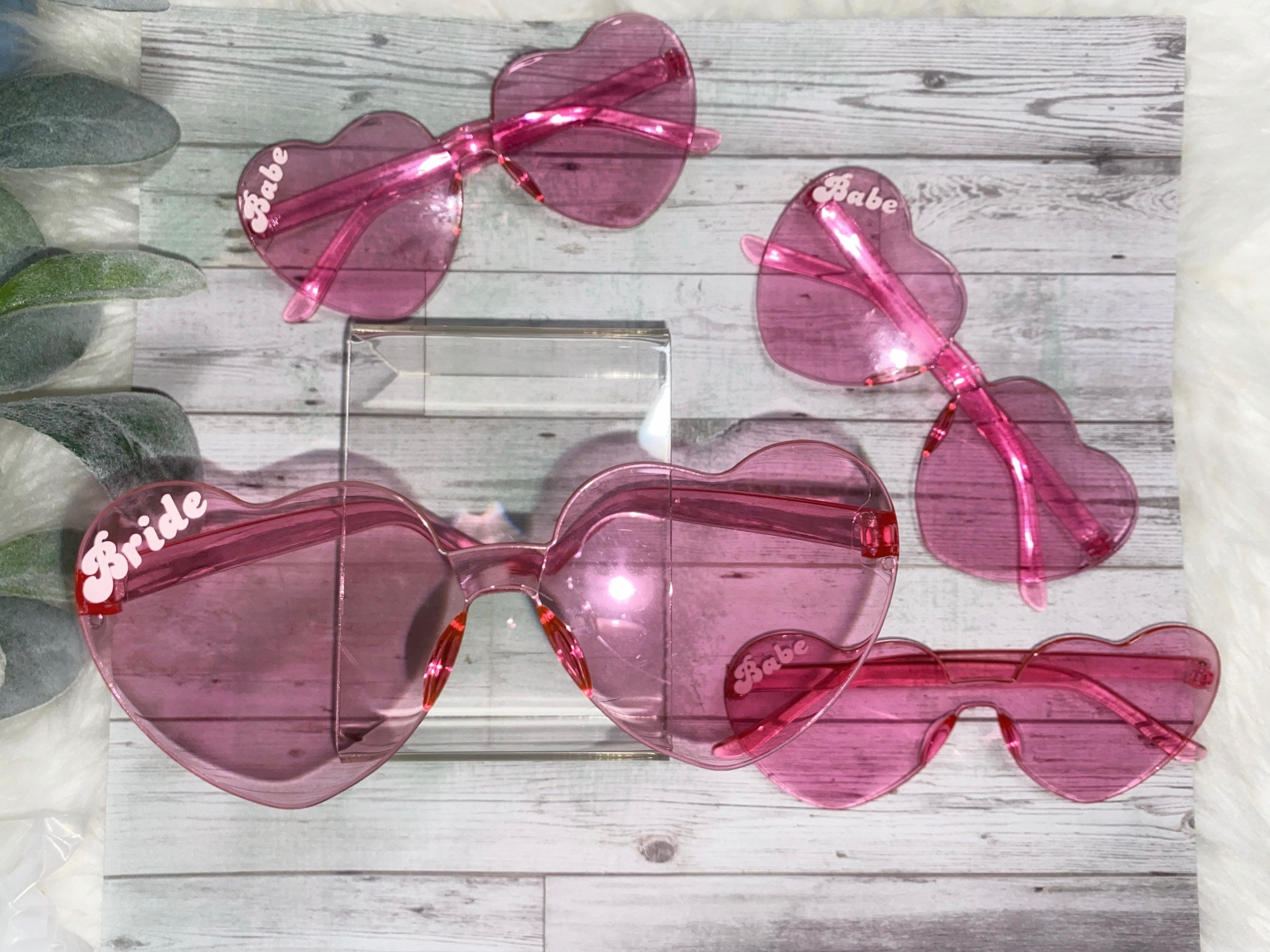 Bachelorette Party Sunglasses: Bride/Babe Pink Sunnies