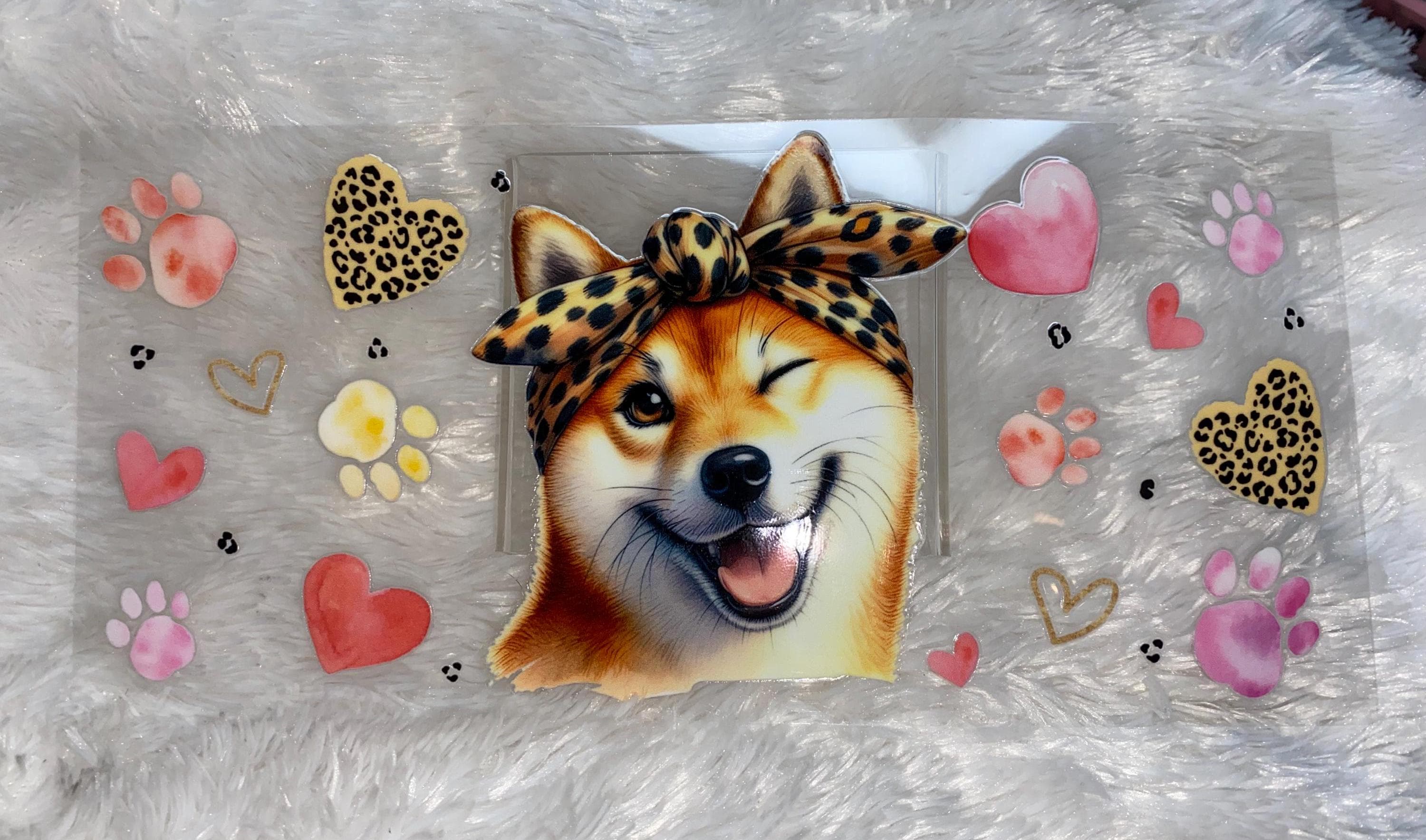 Corgi Cup Wrap: UV DTF 16oz Tumbler Decal