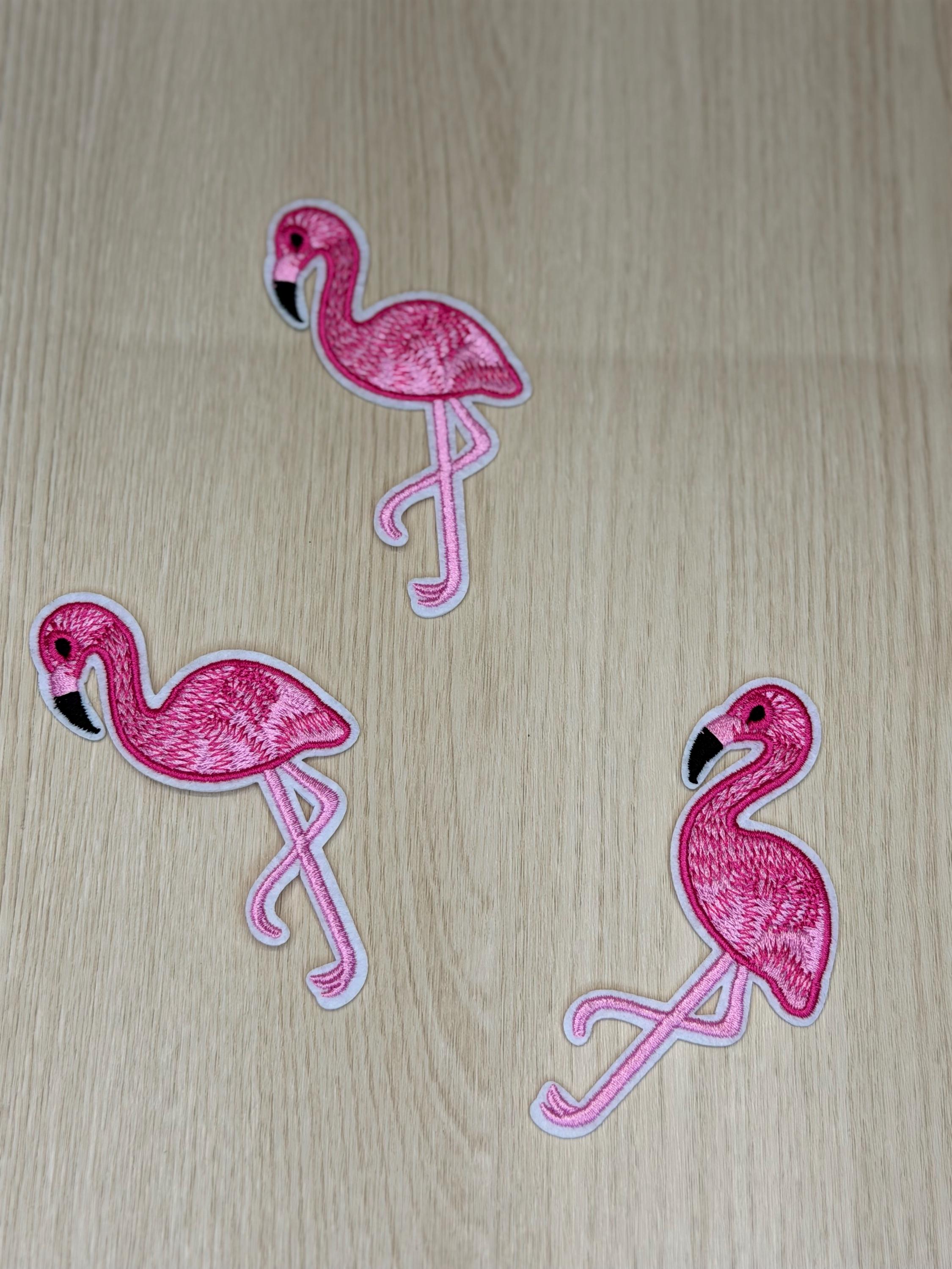 Pink Flamingo Iron-On Patch –  Tropical Embellishment