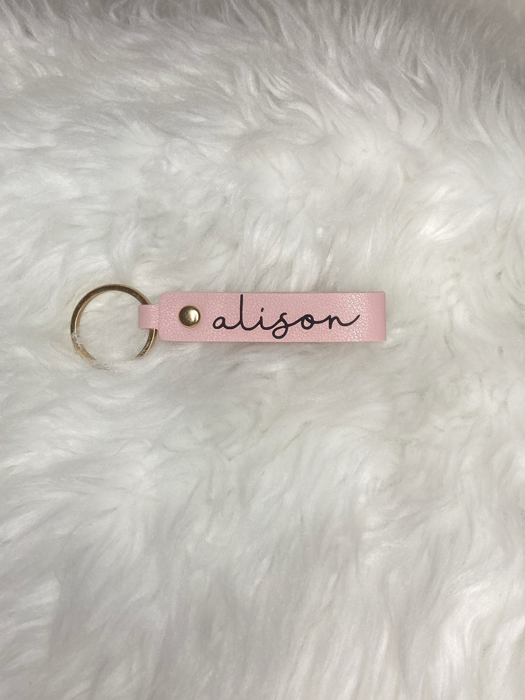 Personalized Name Keychain – Custom Keyring Gift, Customized keychain, Light Pink
