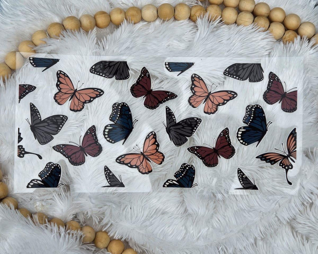 Fall Butterfly 16oz Cup Wrap: UV DTF Decal