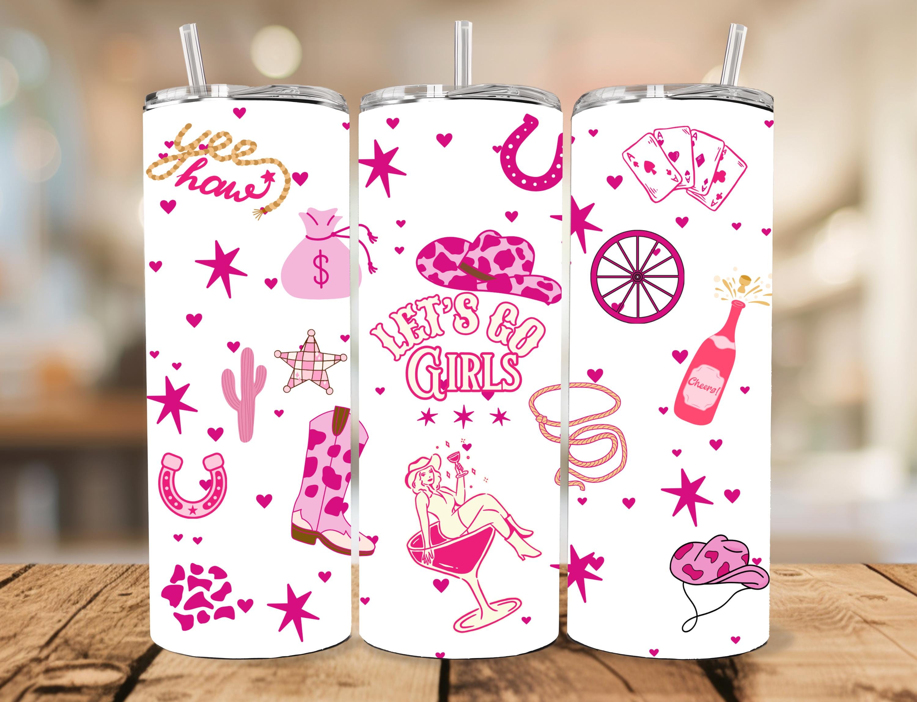 Let’s Go Girls 20oz Tumbler: Pink Cowgirl Bachelorette Party Cup