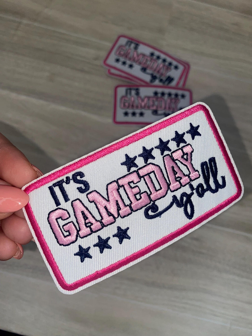 Girly Embroidered Iron On Patch | Game Day Outfit Accessory