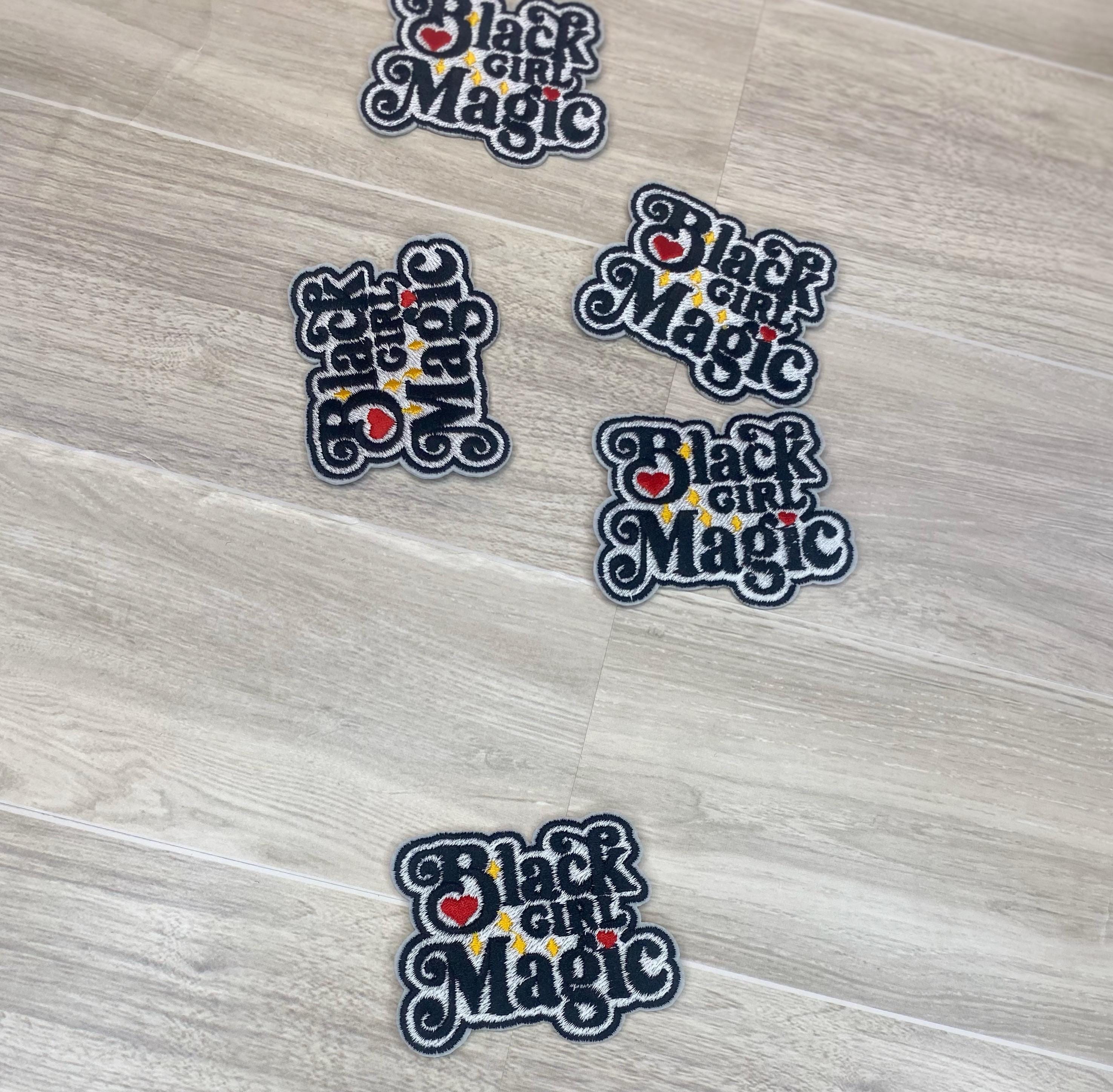 Black Girl Magic Iron-On Patch - Embroidered Applique (3.1 inches)