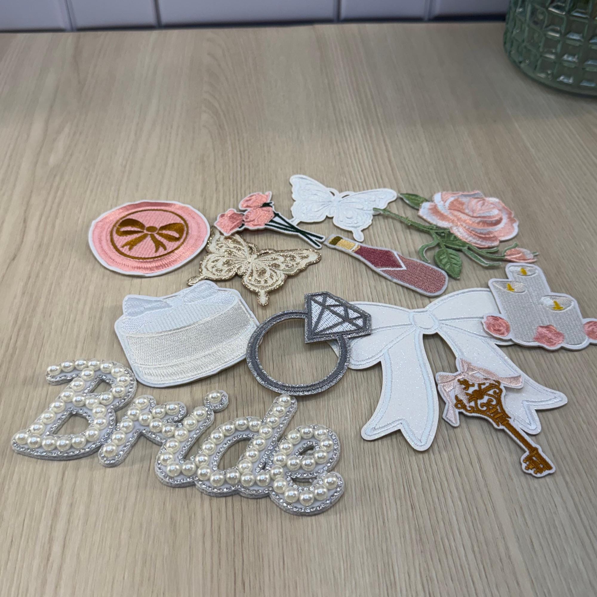 Embroidered Bride Iron On Patch Bundle | DIY Bachelorette Jacket Appliqués