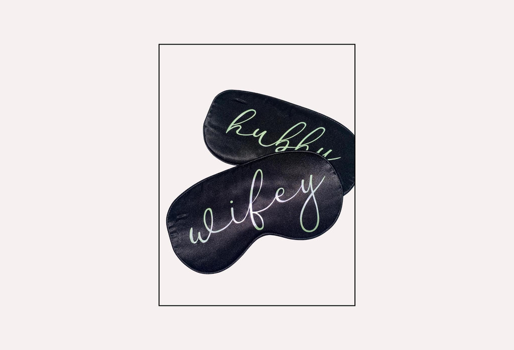 Couples’ Sleep Masks – “Wifey & Hubby” Set