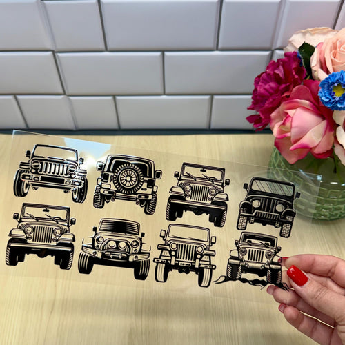 Blackout Jeep & Truck UVDTF Cup Wrap – Bold, Clean and Rugged
