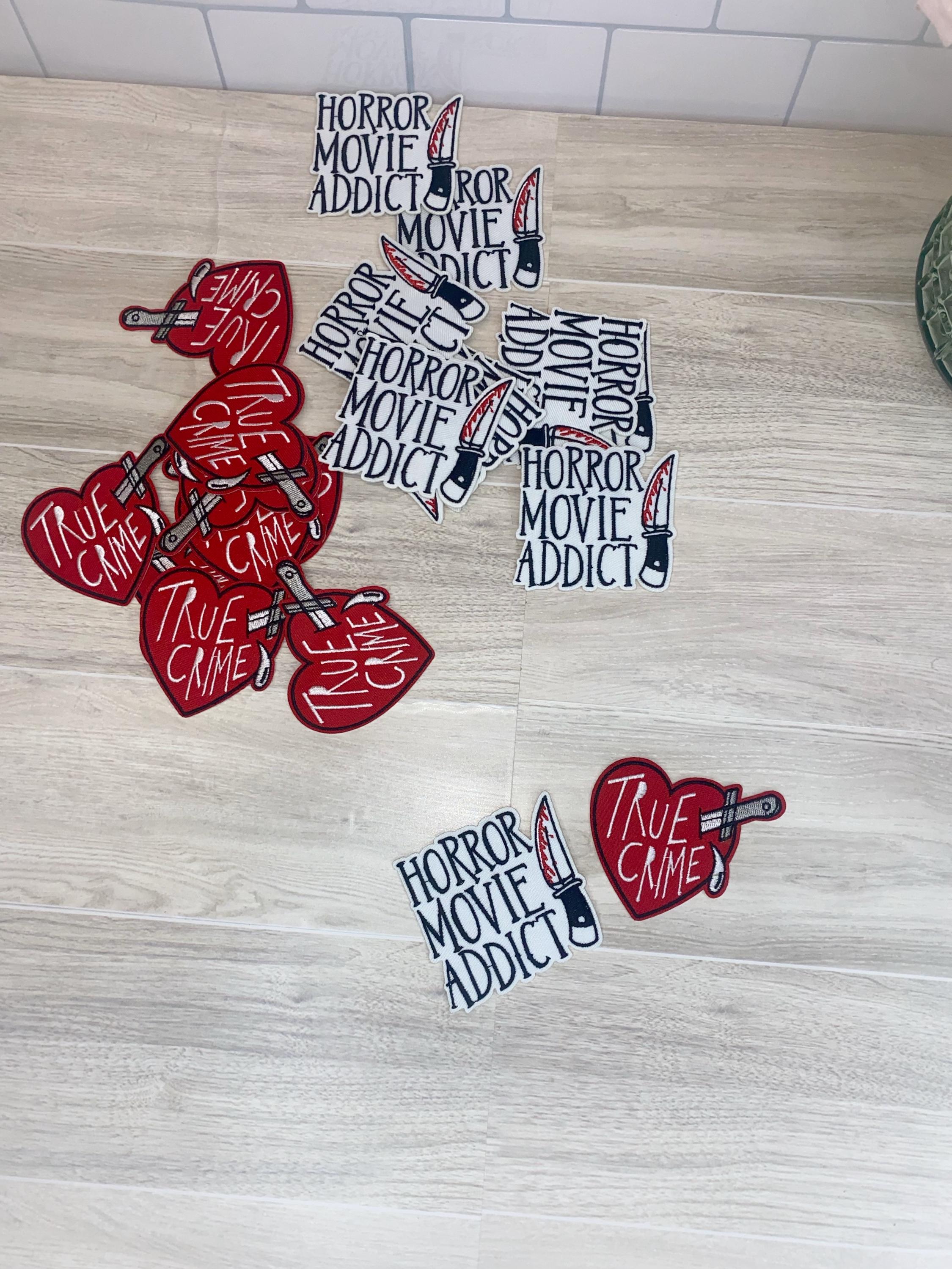 Horror Movie & True Crime Embroidered Iron-On Patch Set