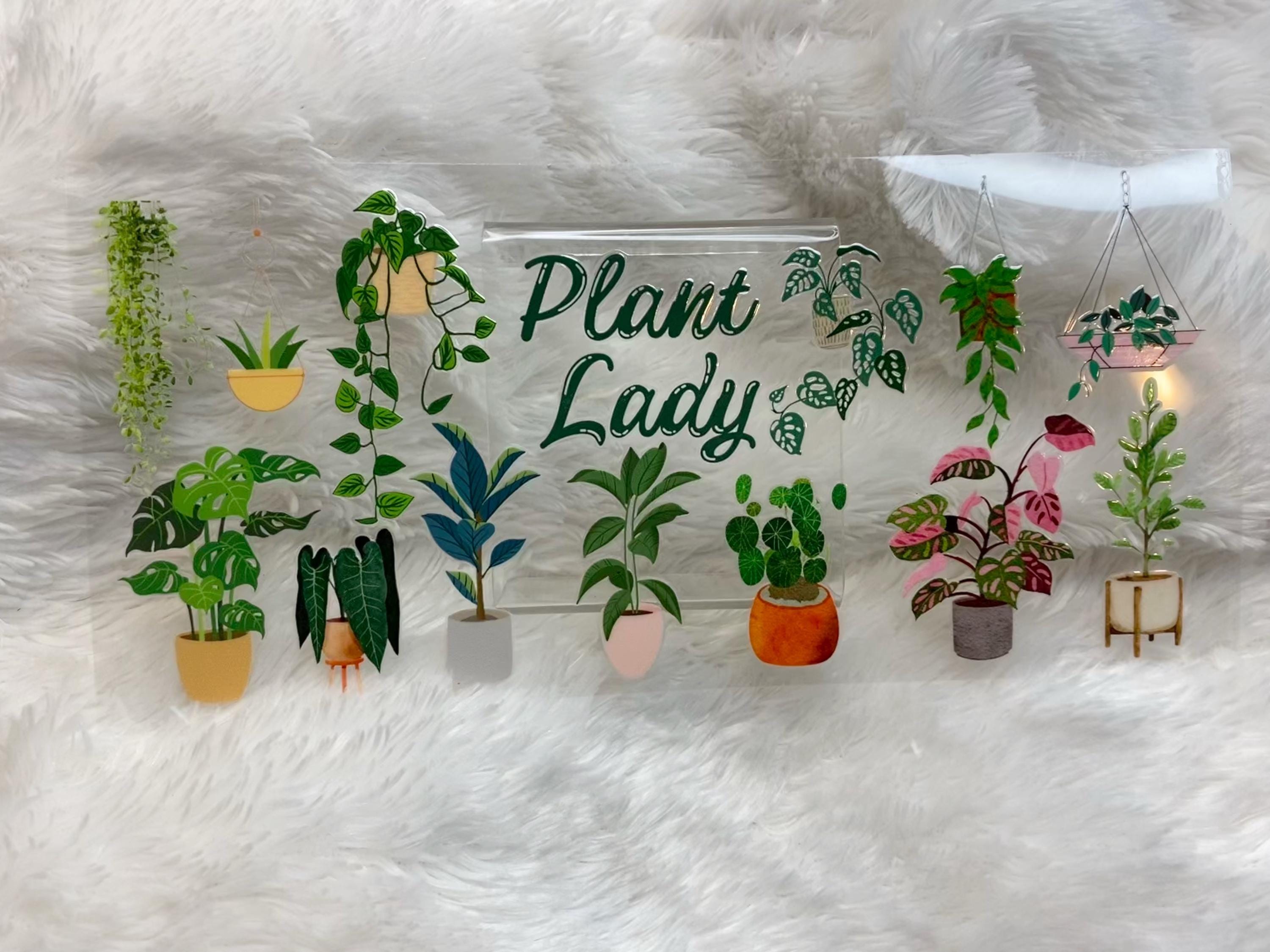 Plant Lady UV DTF Wrap: 16oz Tumbler Decal