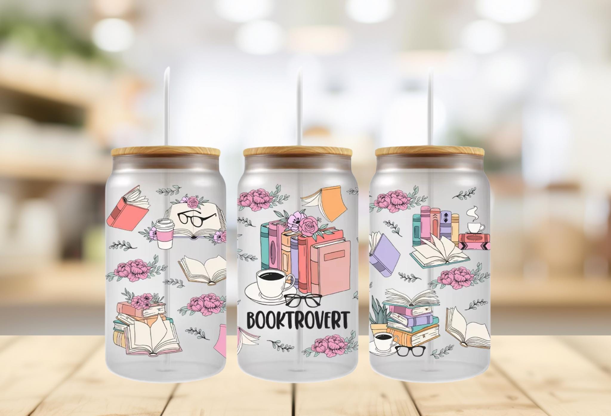 Booktrovert 16 oz Cup Wrap: Book Lover Gift