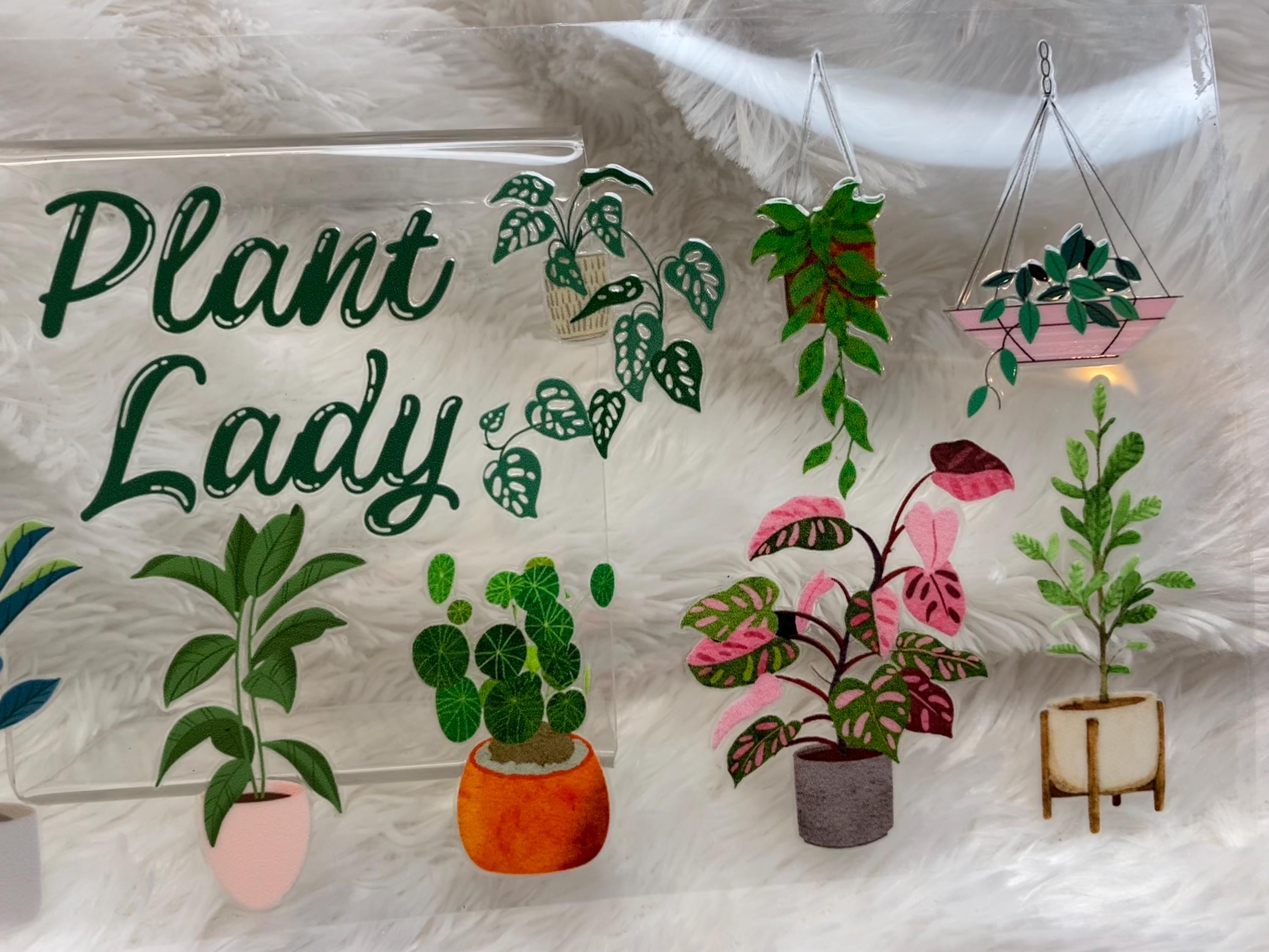 Plant Lady UV DTF Wrap: 16oz Tumbler Decal