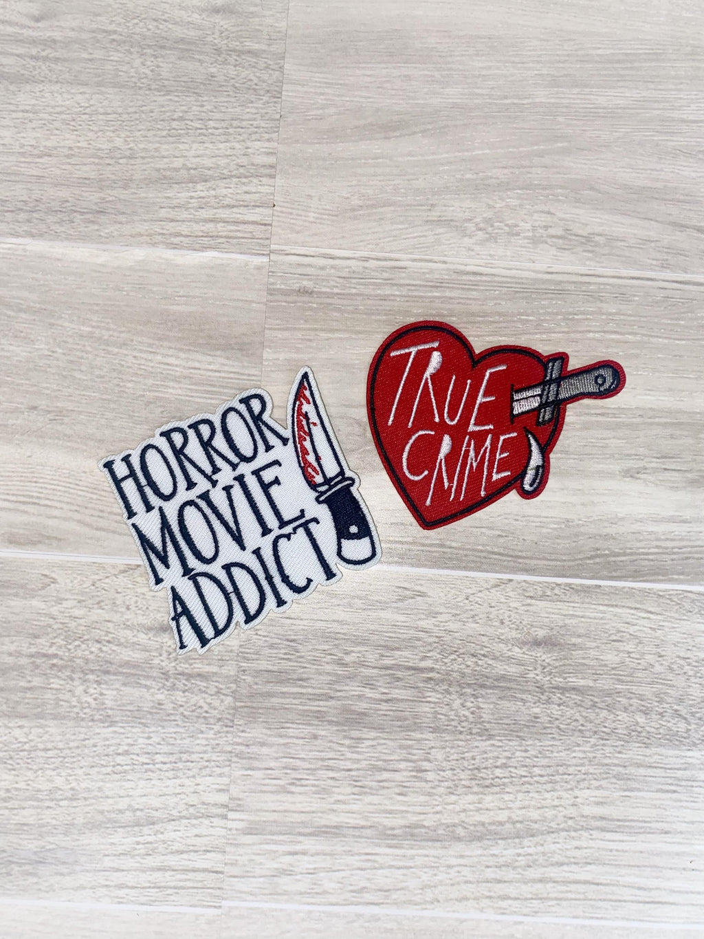 Horror Movie & True Crime Embroidered Iron-On Patch Set