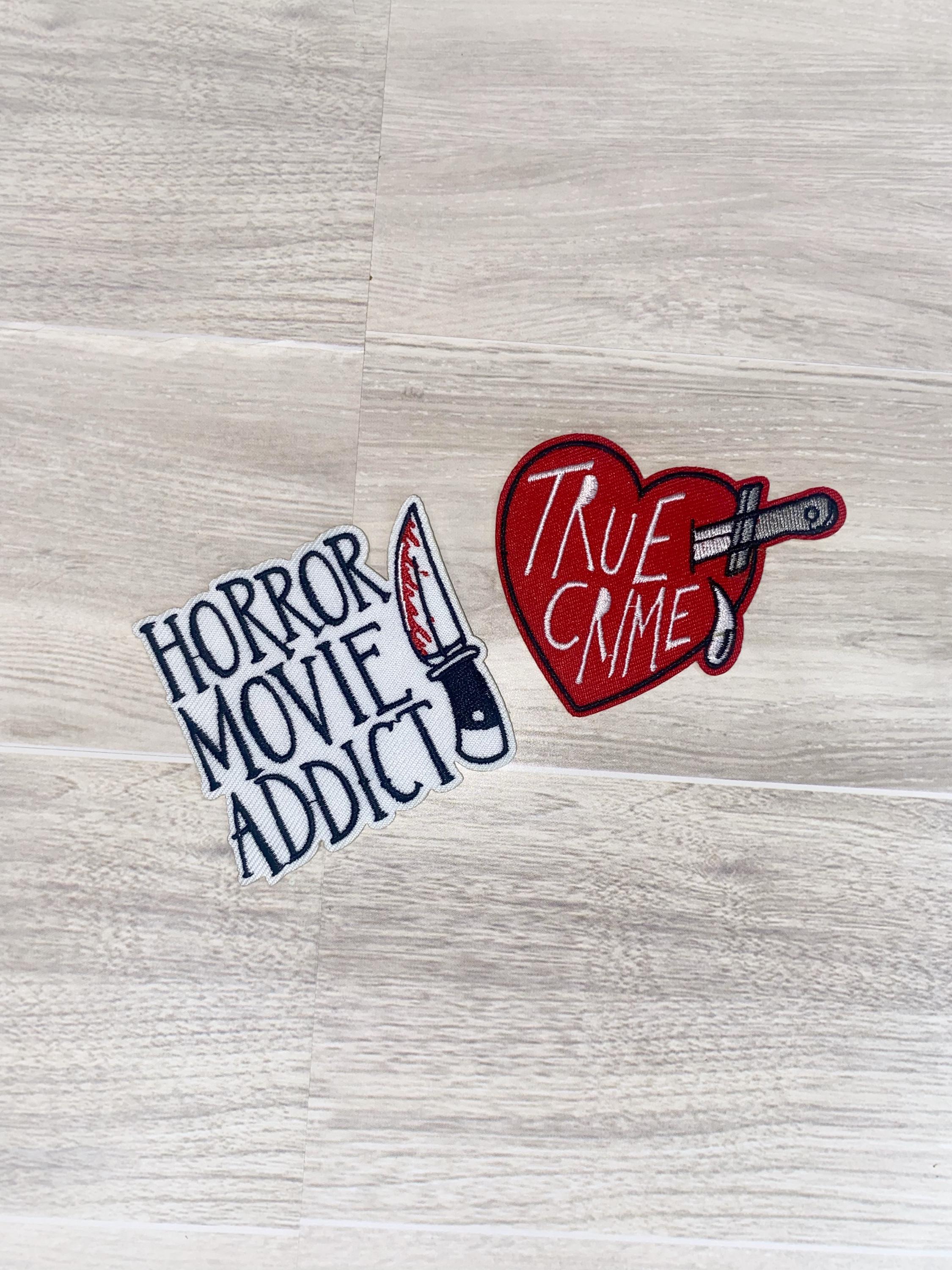 Horror Movie & True Crime Embroidered Iron-On Patch Set