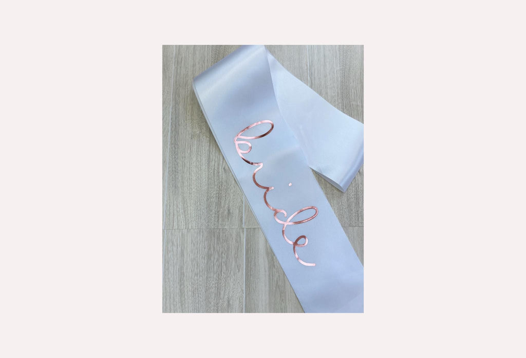 bride veil & sash