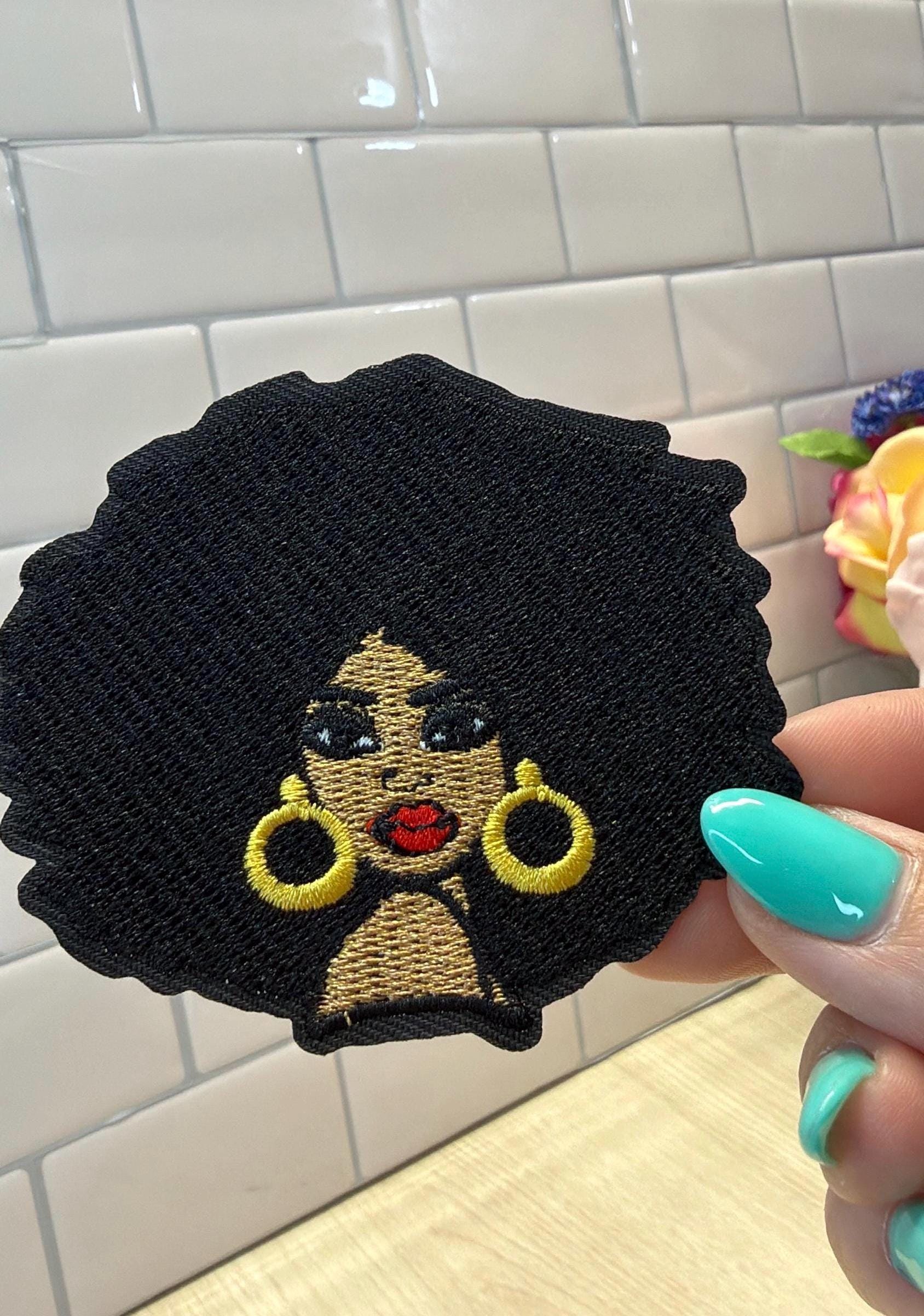 Black Girl Magic – Embroidered Iron-On Patch | Natural Hair Beauty | Melanin Pride | Statement Fashion Patch