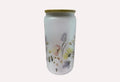 wildflower frosted beer glass
