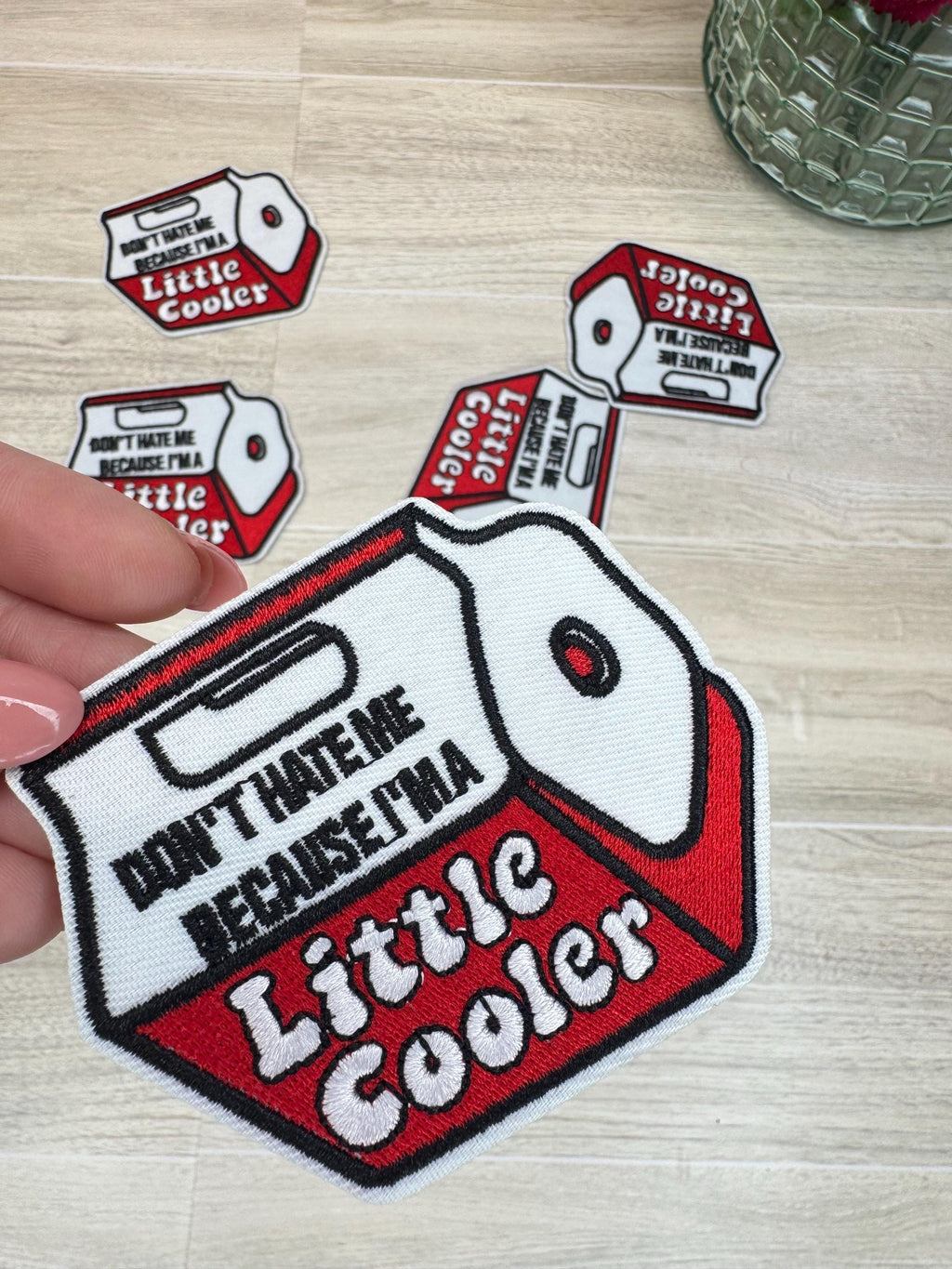 Don’t Hate Me Because I’m a Little Cooler Iron-On Patch | 8cm Embroidered Patch, iron on, cooler, iron on patch