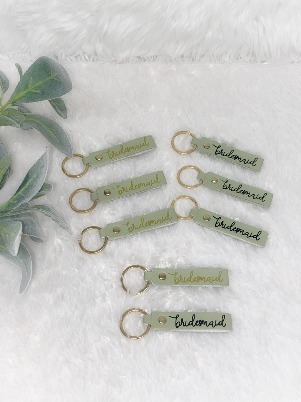 Bridesmaid keychain!-SAGE GREEN