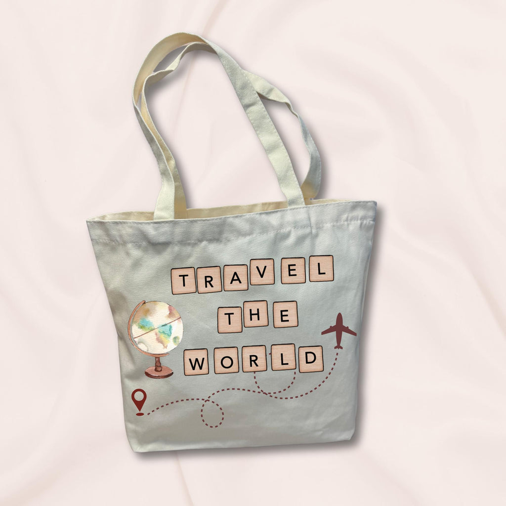 Travel the World Canvas Tote Bag: Adventure Gift
