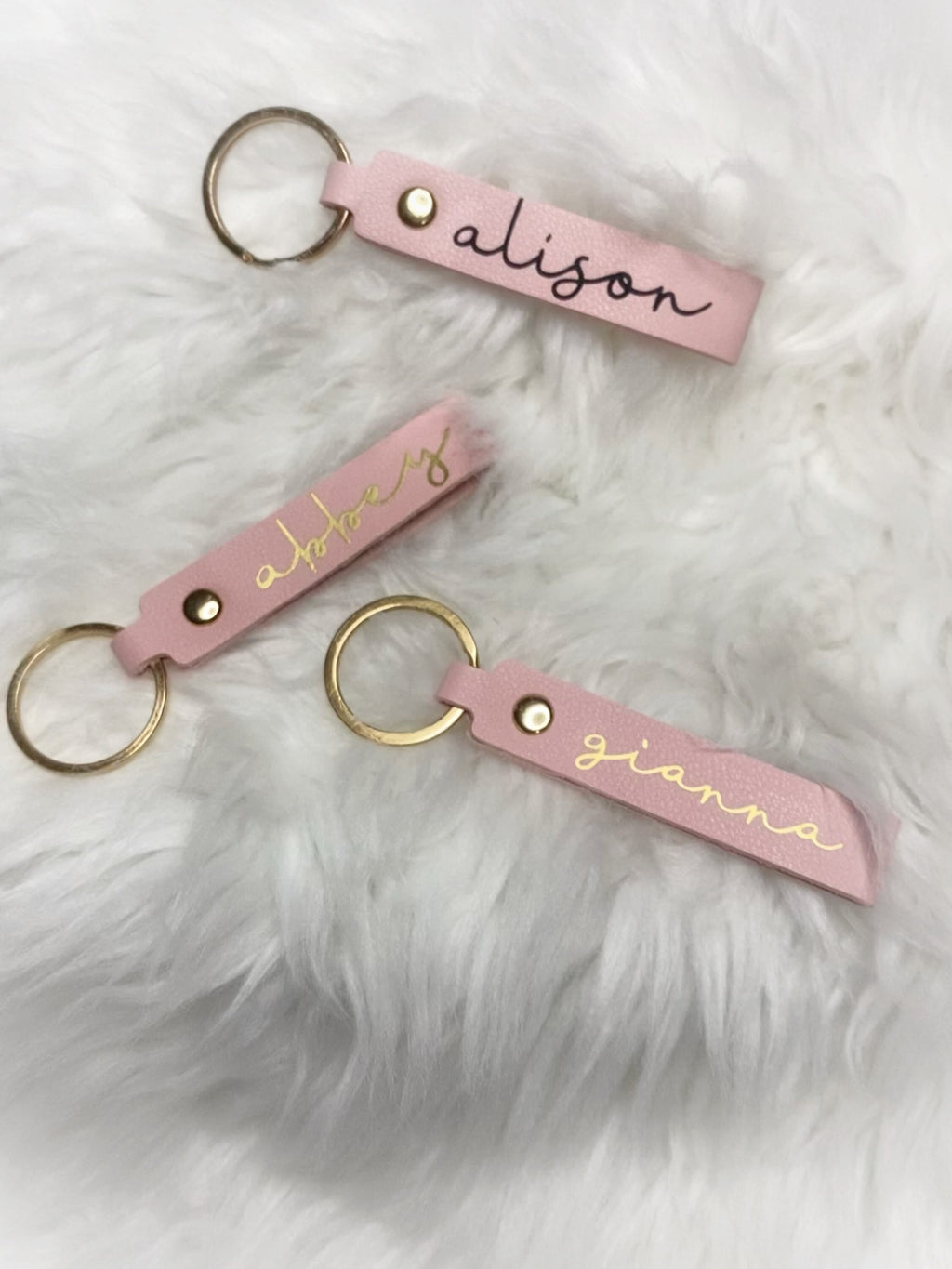 Personalized Name Keychain – Custom Keyring Gift, Customized keychain, Light Pink