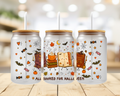 All Booked for Halloween UV DTF Wrap – 16oz Glass Can Bookish Halloween Transfer (Wrap Only)