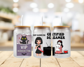 Certified Screamer Horror Fan UV DTF Wrap – 16oz Glass Can Spooky Movie Transfer (Wrap Only)