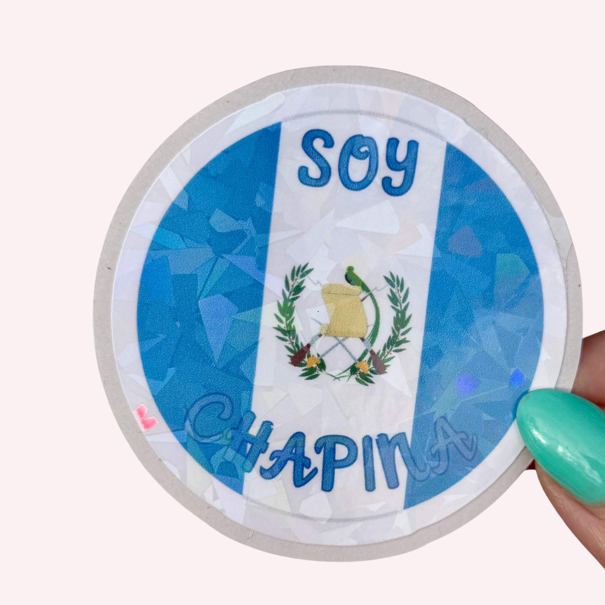 Chapina Soy Sticker | Guatemala Pride Holographic Vinyl Sticker | Water-resistant  Latina Decal | Guatemalan Culture Sticker