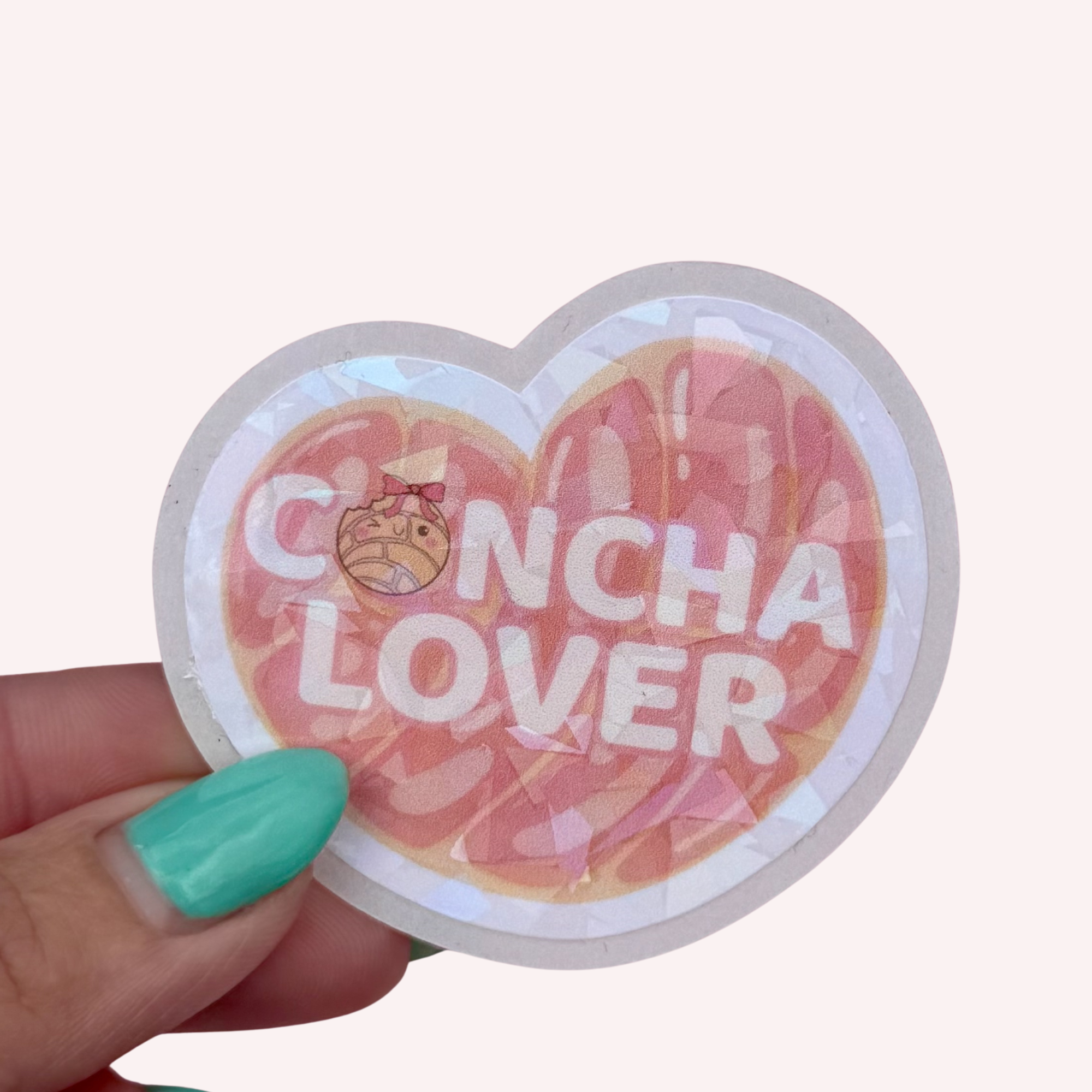 Concha Lover Sticker | Mexican Pan Dulce Holographic Vinyl Sticker | Cute Food Waterproof Decal | Bakery Lover Sticker