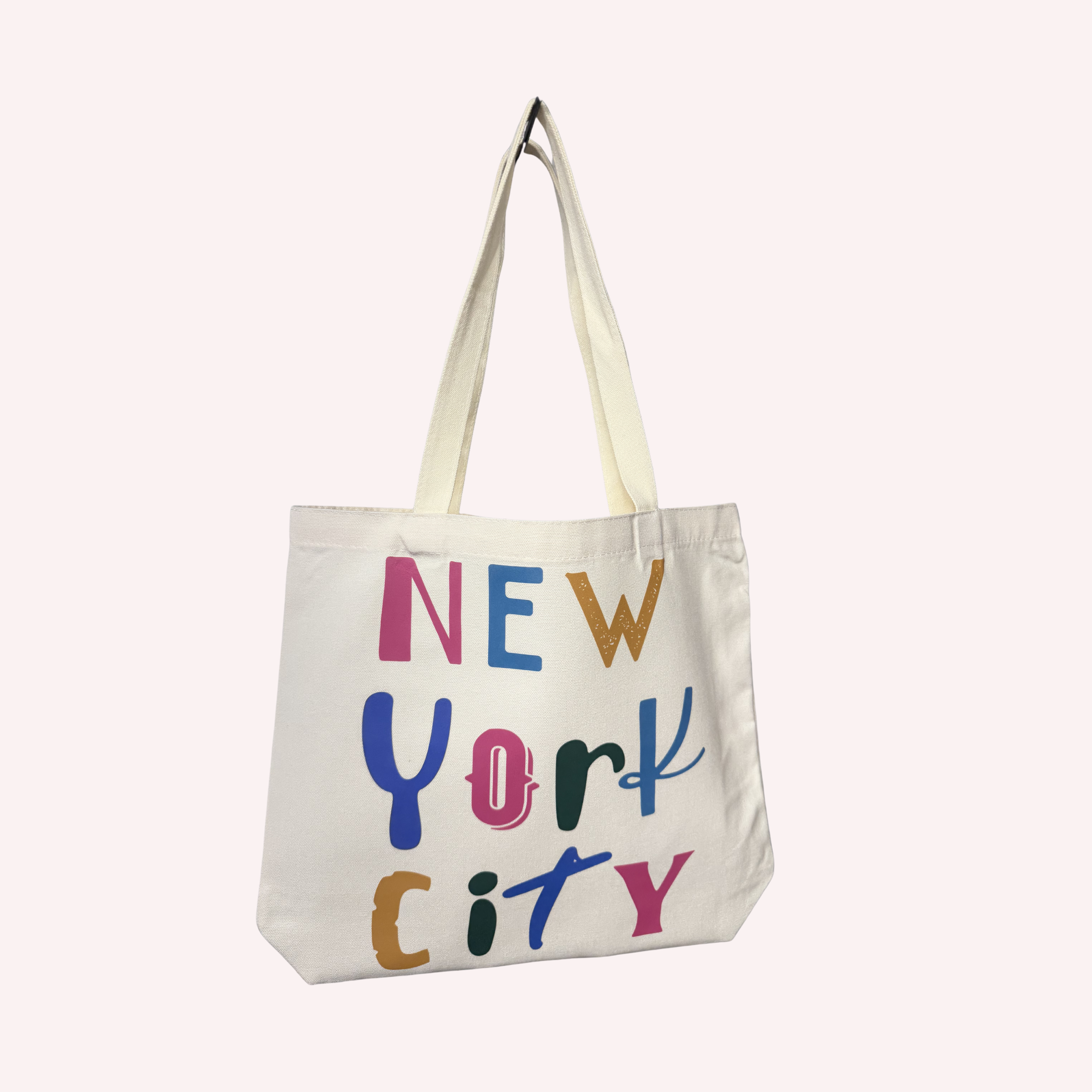 New York City Typography Canvas Tote Bag | Original Design