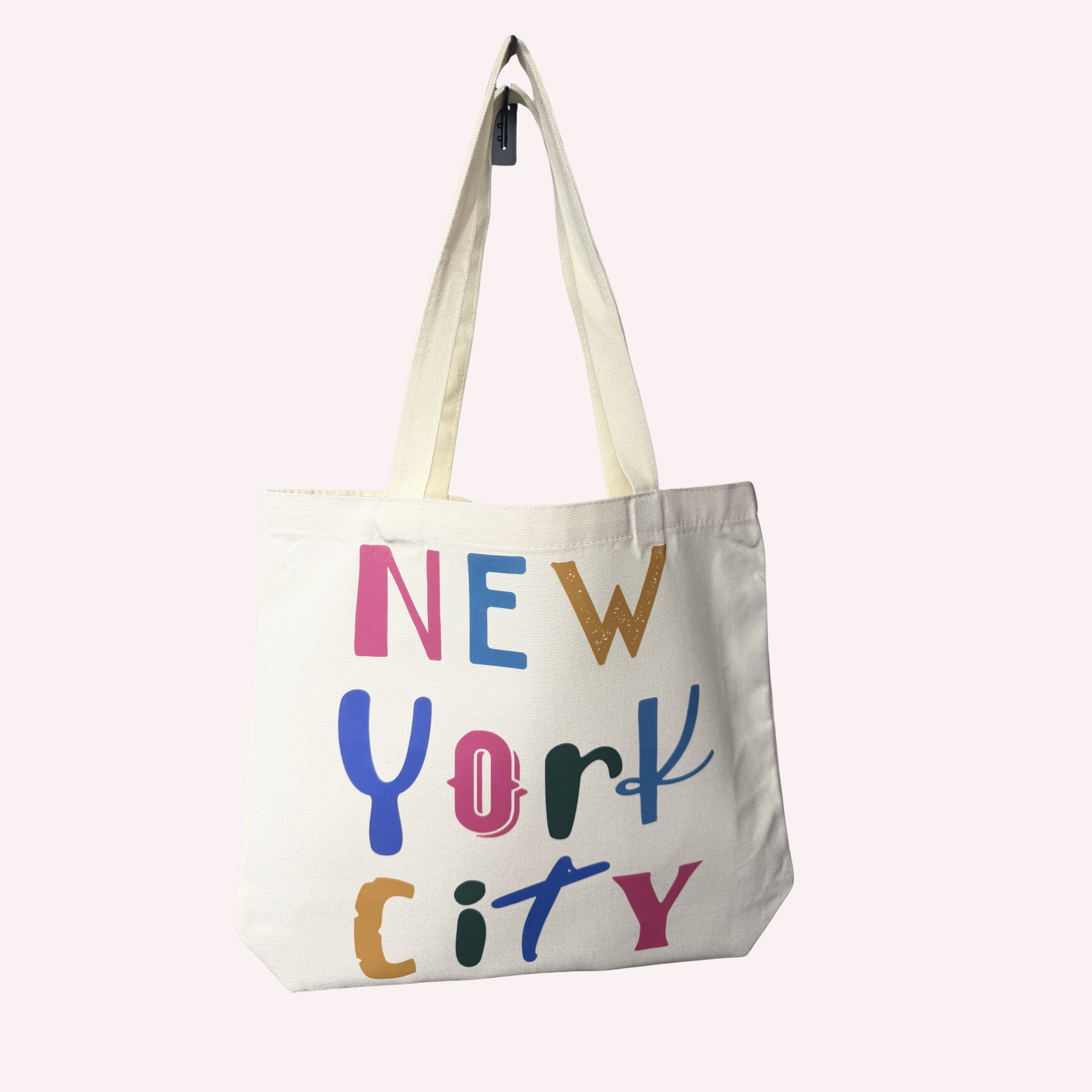 New York City Typography Canvas Tote Bag | Original Design