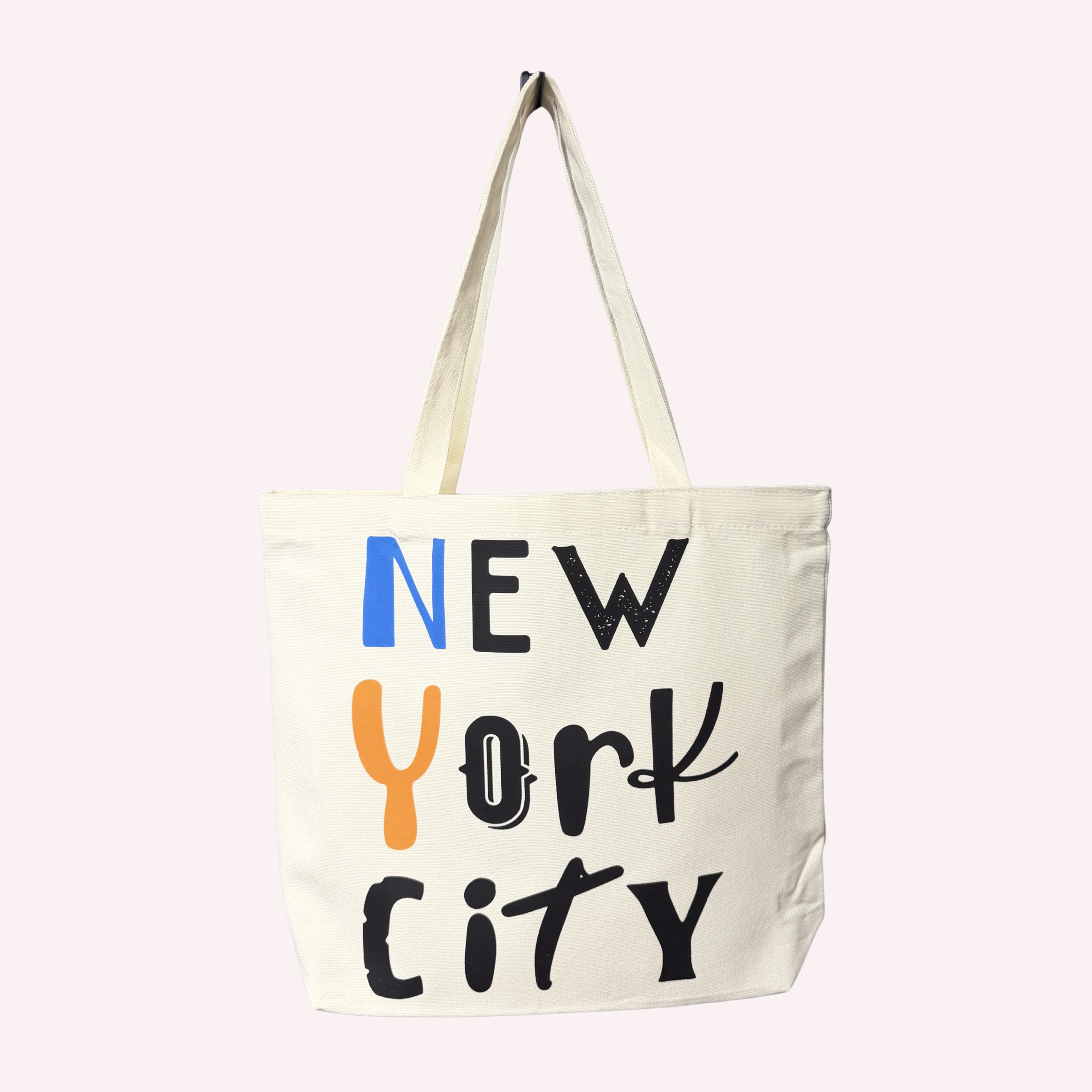 New York City Typography Canvas Tote Bag | Original Design