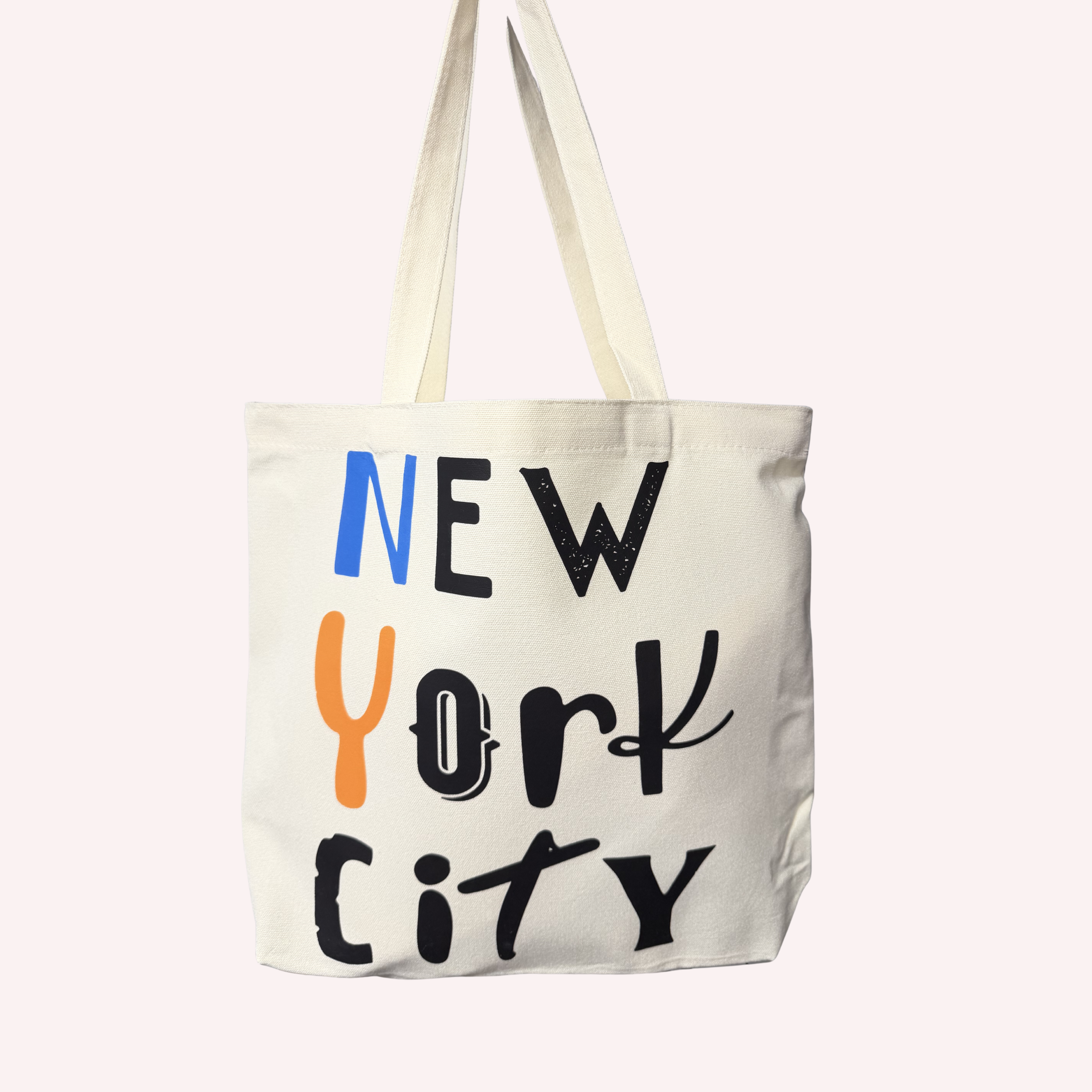 New York City Typography Canvas Tote Bag | Original Design